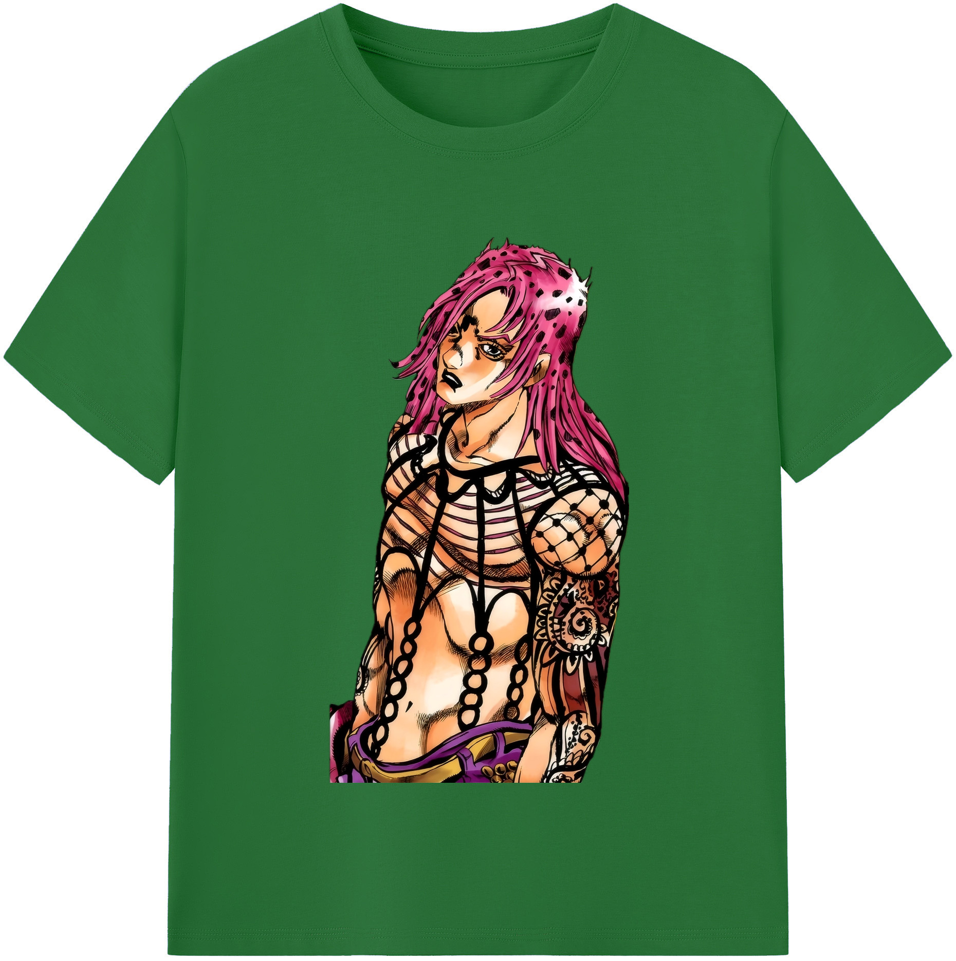 （画像用） ジョジョの奇妙な冒険 ビネガー?ドッピオ JoJo's Bizarre Adventure Vinegar Doppio 綿100％半袖Tシャツ（フロントプリント）
