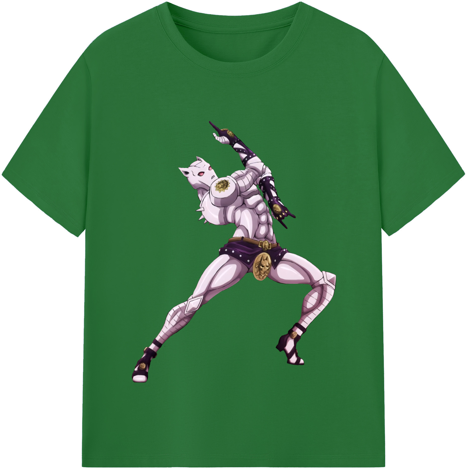 （画像用） ジョジョの奇妙な冒険 きら よしかげ JoJo's Bizarre Adventure Kira Yoshikage 綿100％半袖Tシャツ（フロントプリント）