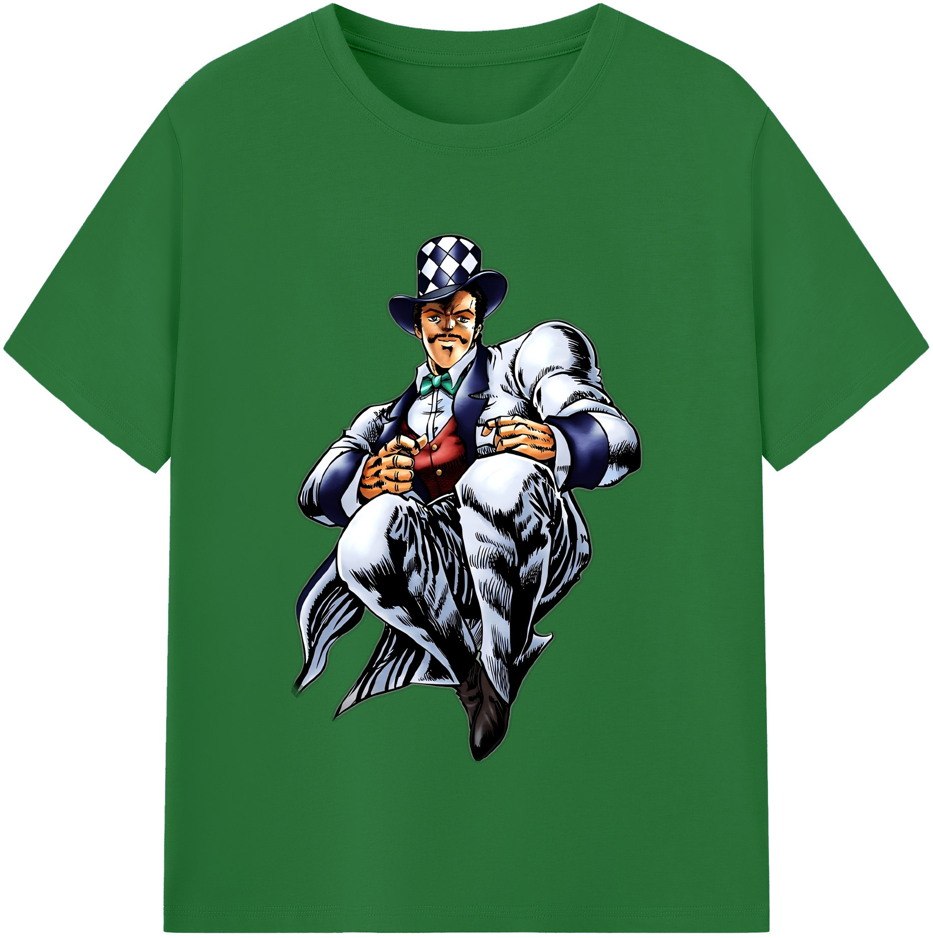 （画像用） ジョジョの奇妙な冒険 ウィル?アントニオ?ツェペリ JoJo's Bizarre Adventure Will Anthonio Zeppeli 綿100％半袖Tシャツ（フロントプリント）