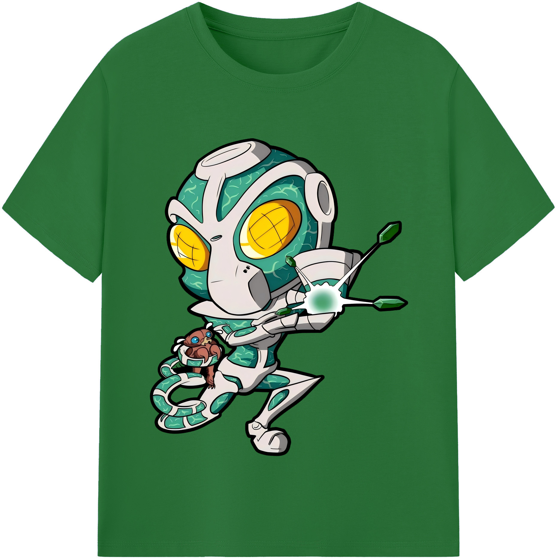 （画像用） ジョジョの奇妙な冒険 花京院 典明（かきょういん のりあき） JoJo's Bizarre Adventure Kakyoin Noriaki 綿100％半袖Tシャツ（フロントプリント）