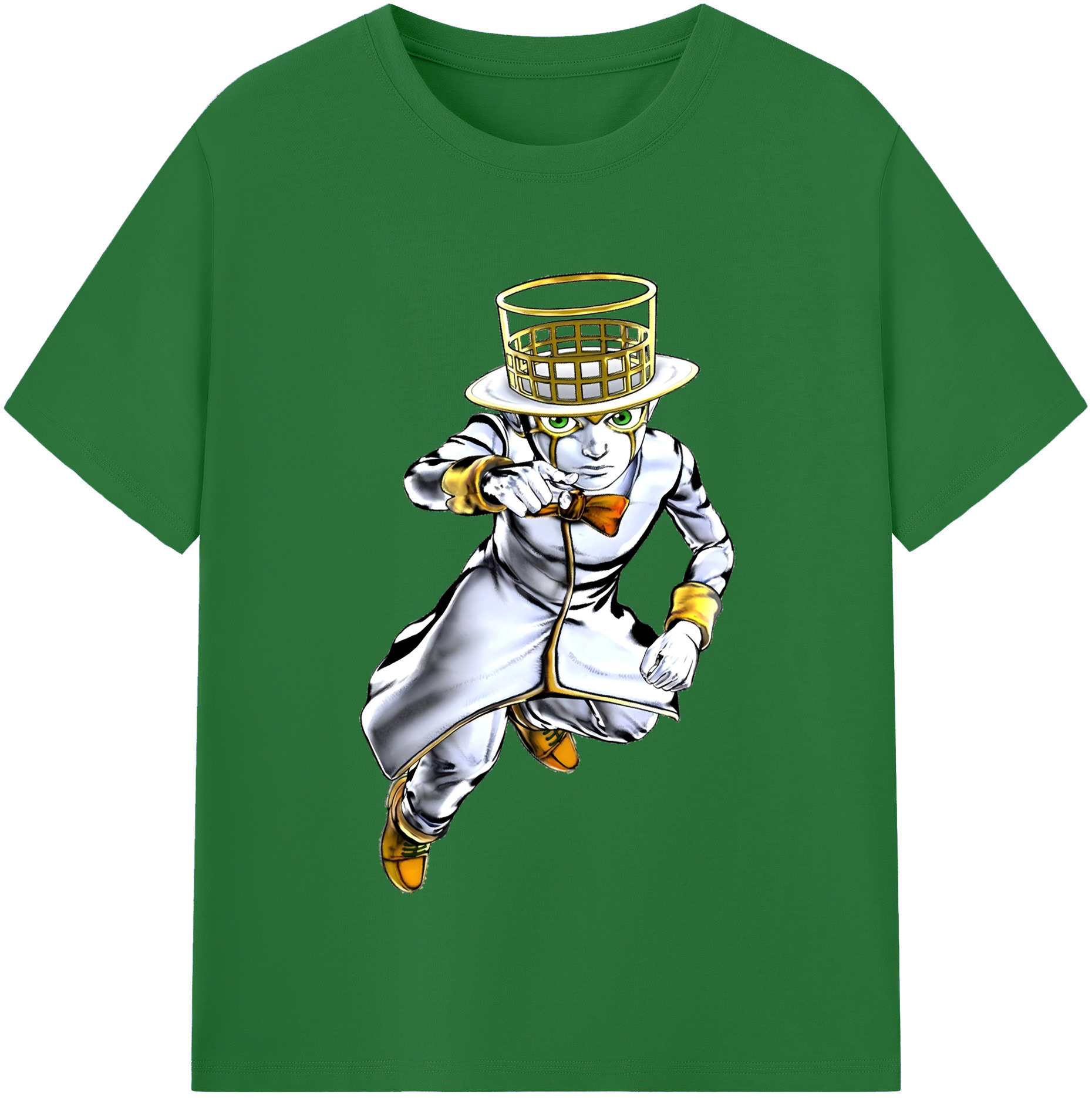 （画像用） ジョジョの奇妙な冒険 岸辺 露伴（きしべ ろはん） JoJo's Bizarre Adventure Rohan Kishibe 綿100％半袖Tシャツ（フロントプリント）