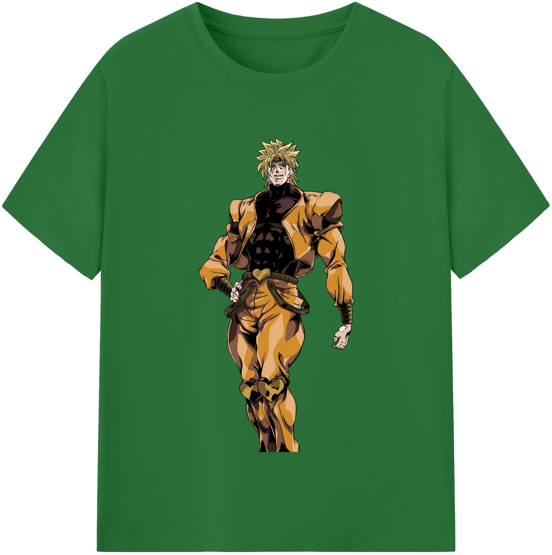 （画像用） ジョジョの奇妙な冒険 ディオ?ブランドー JoJo's Bizarre Adventure Dio Brando 綿100％半袖Tシャツ（フロントプリント）
