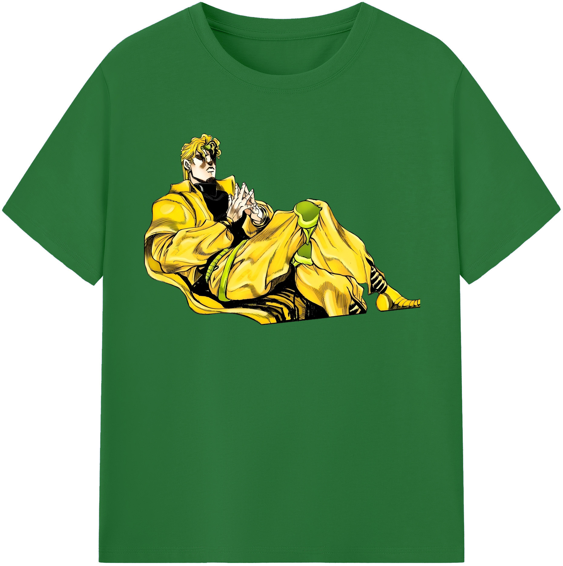 （画像用） ジョジョの奇妙な冒険 ディオ?ブランドー JoJo's Bizarre Adventure Dio Brando 綿100％半袖Tシャツ（フロントプリント）