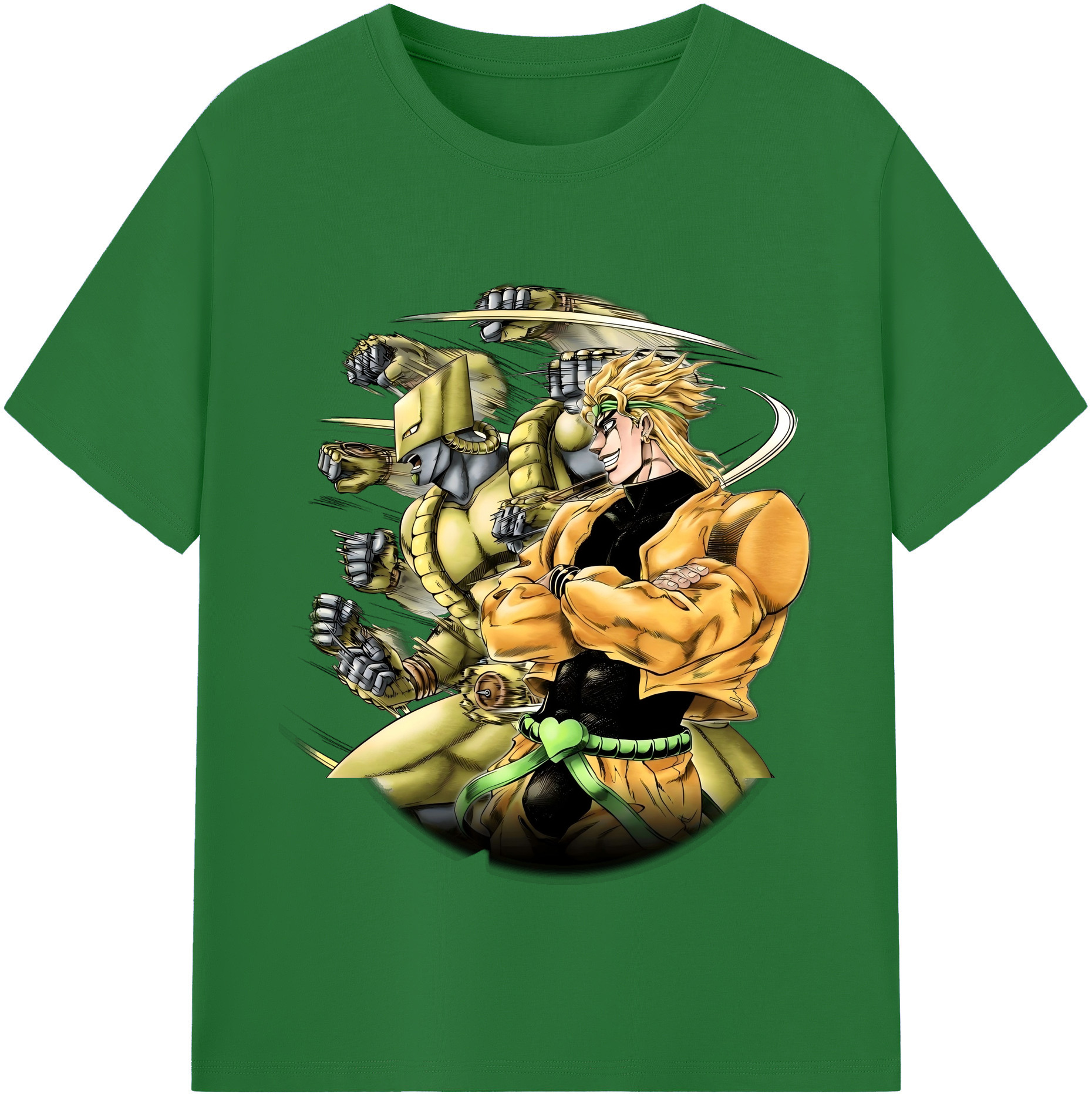 （画像用） ジョジョの奇妙な冒険 ディオ?ブランドー JoJo's Bizarre Adventure Dio Brando 綿100％半袖Tシャツ（フロントプリント）
