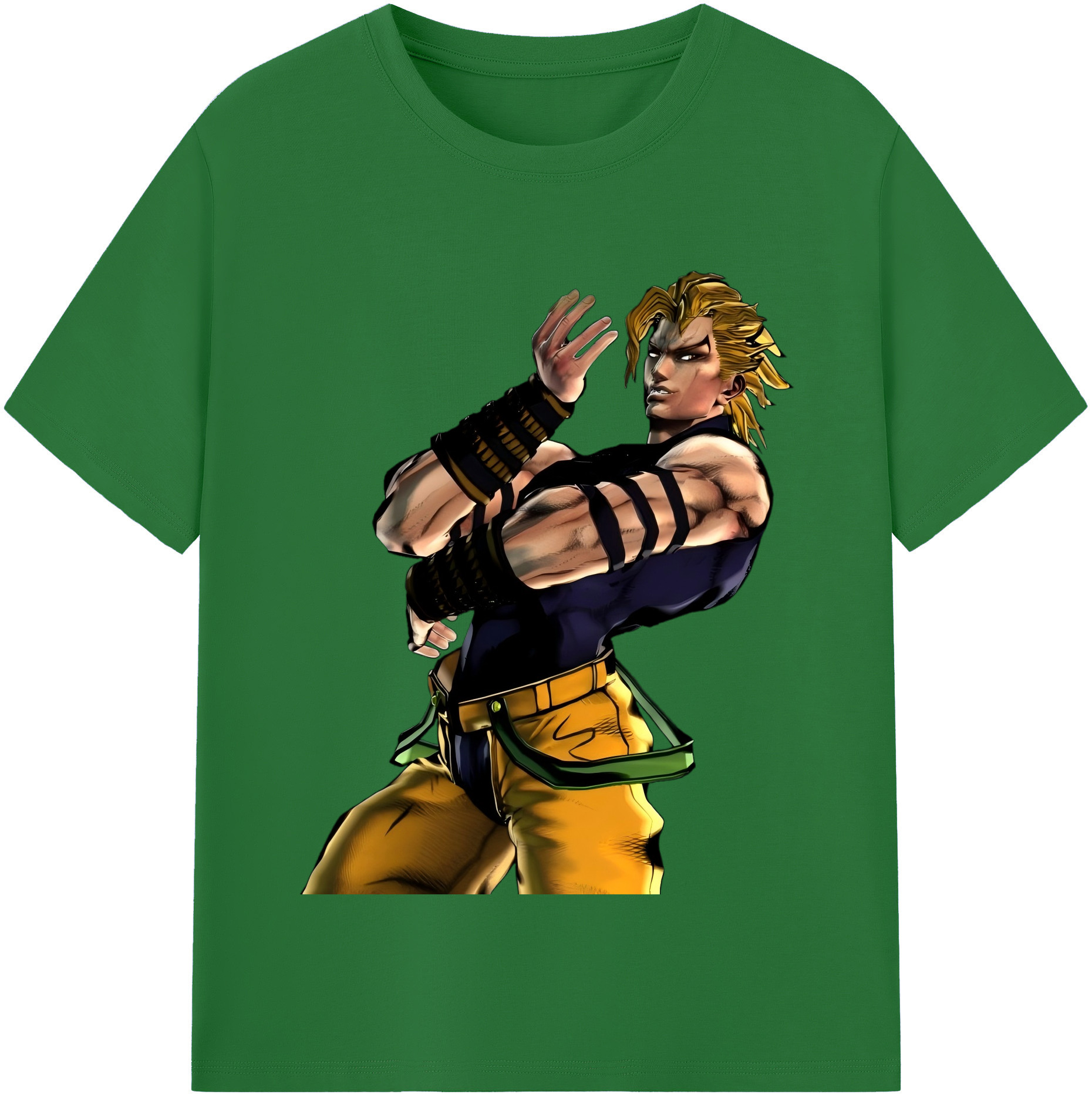 （画像用） ジョジョの奇妙な冒険 ディオ?ブランドー JoJo's Bizarre Adventure Dio Brando 綿100％半袖Tシャツ（フロントプリント）