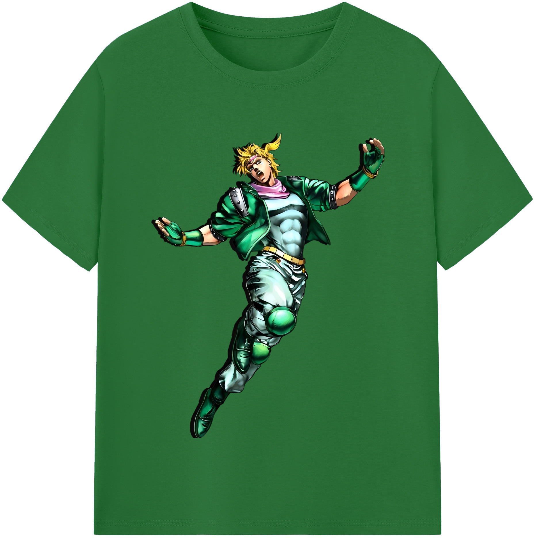 （画像用） ジョジョの奇妙な冒険 ディオ?ブランドー JoJo's Bizarre Adventure Dio Brando 綿100％半袖Tシャツ（フロントプリント）