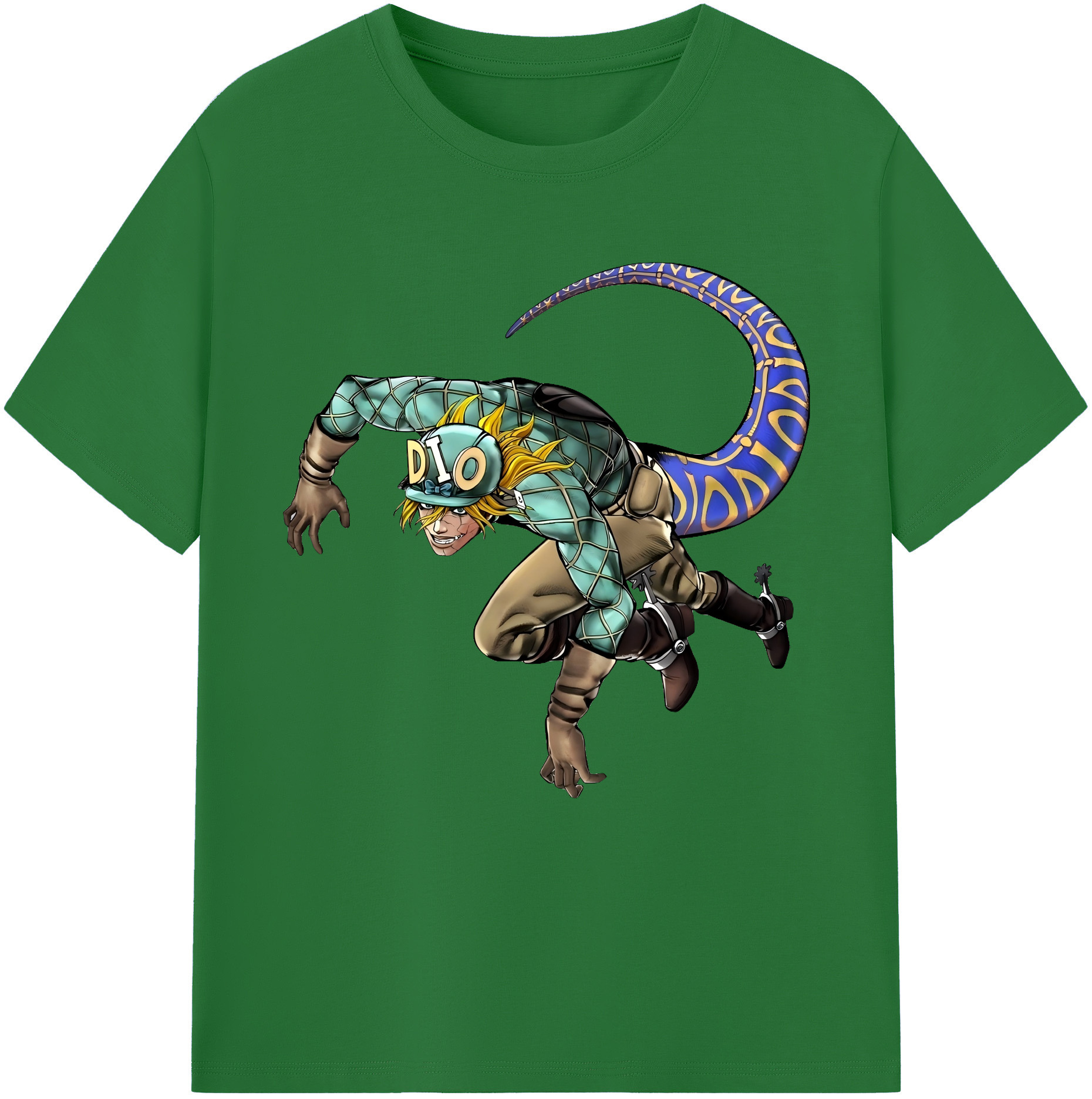 （画像用） ジョジョの奇妙な冒険 ディオ?ブランドー JoJo's Bizarre Adventure Dio Brando 綿100％半袖Tシャツ（フロントプリント）