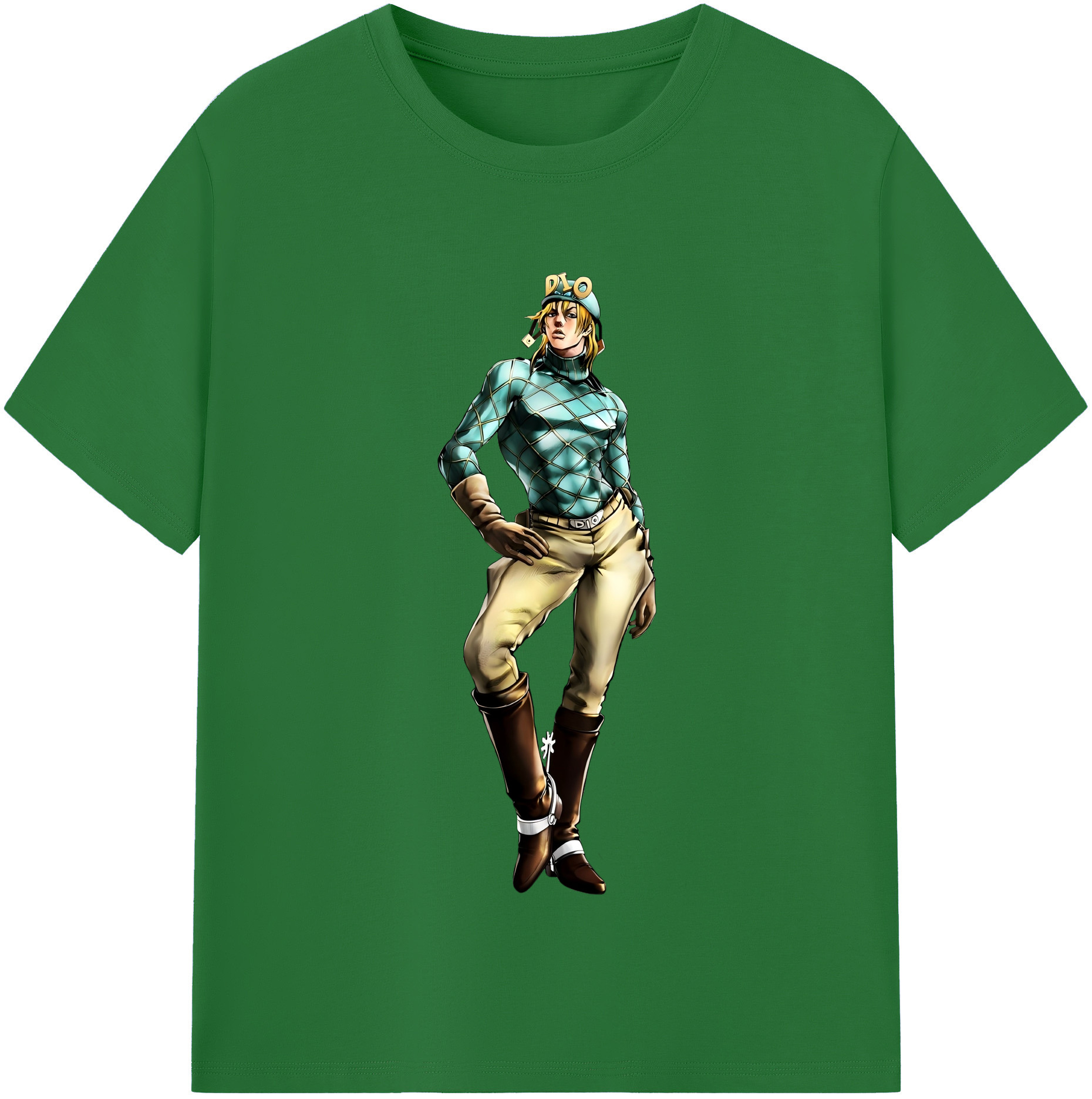 （画像用） ジョジョの奇妙な冒険 ディオ?ブランドー JoJo's Bizarre Adventure Dio Brando 綿100％半袖Tシャツ（フロントプリント）