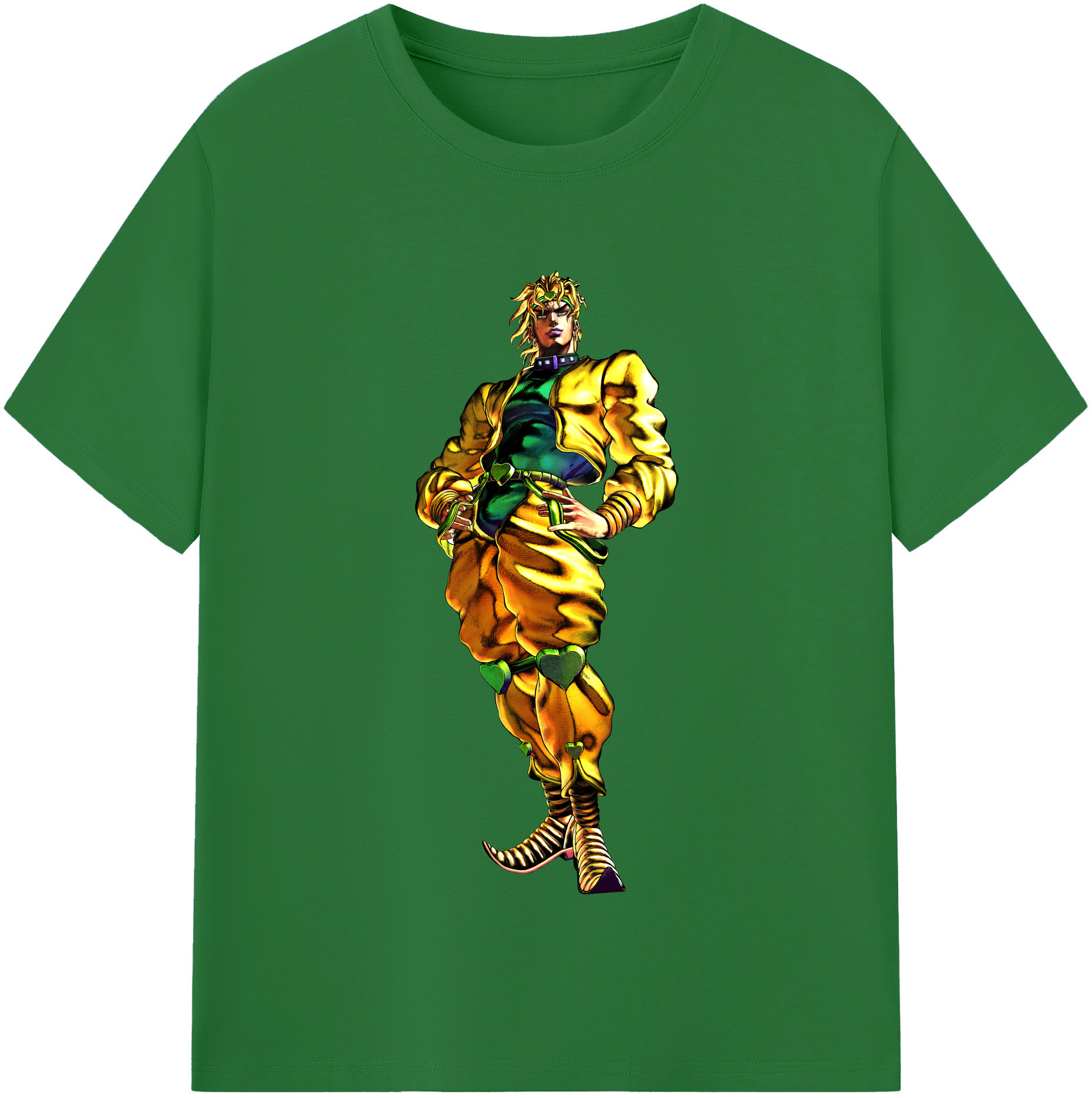 （画像用） ジョジョの奇妙な冒険 ディオ?ブランドー JoJo's Bizarre Adventure Dio Brando 綿100％半袖Tシャツ（フロントプリント）