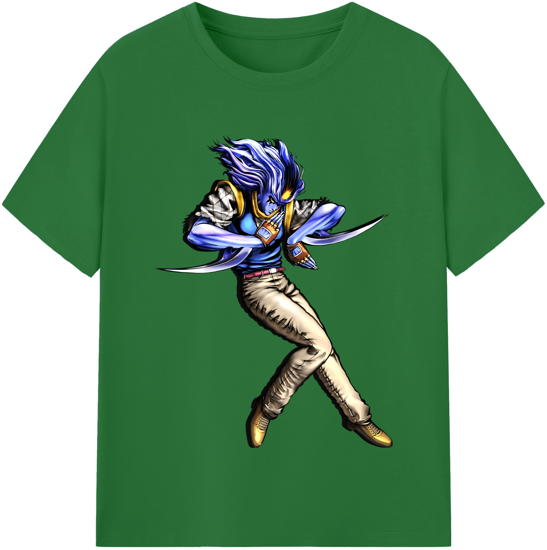 （画像用） ジョジョの奇妙な冒険 JoJo's Bizarre Adventure 綿100％半袖Tシャツ（フロントプリント）