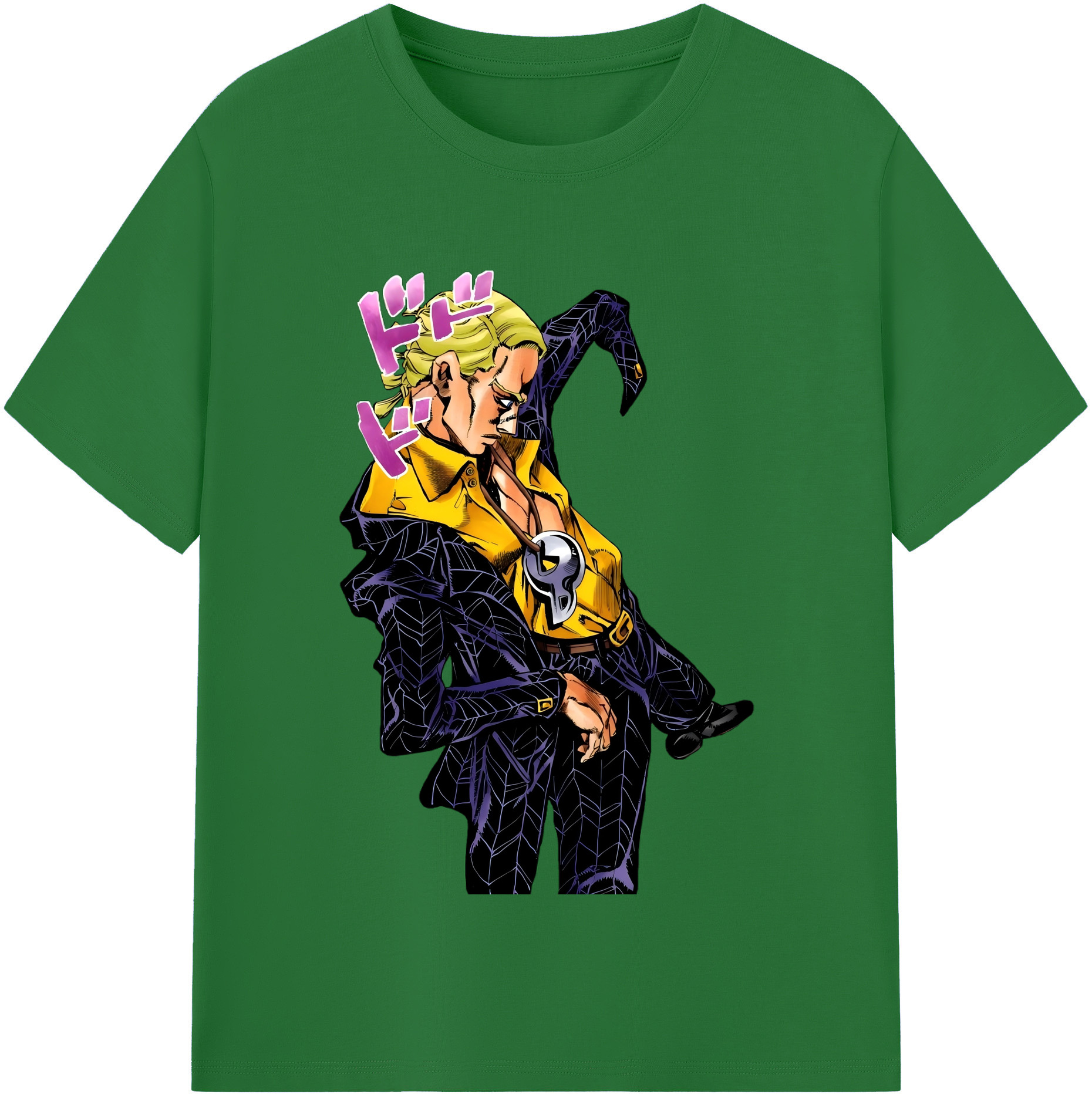 （画像用） ジョジョの奇妙な冒険 プロシュート JoJo's Bizarre Adventure Prosciutto 綿100％半袖Tシャツ（フロントプリント）