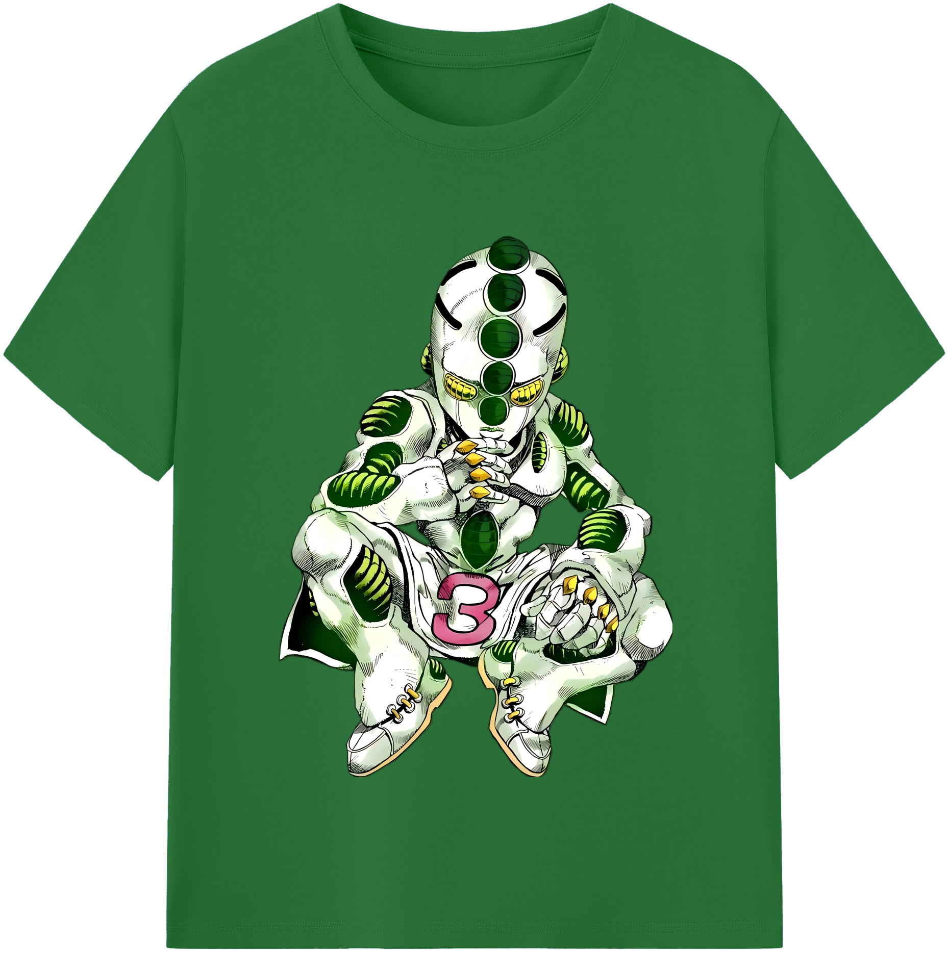 （画像用） ジョジョの奇妙な冒険 広瀨康一 JoJo's Bizarre Adventure Hirose Koichi 綿100％半袖Tシャツ（フロントプリント）