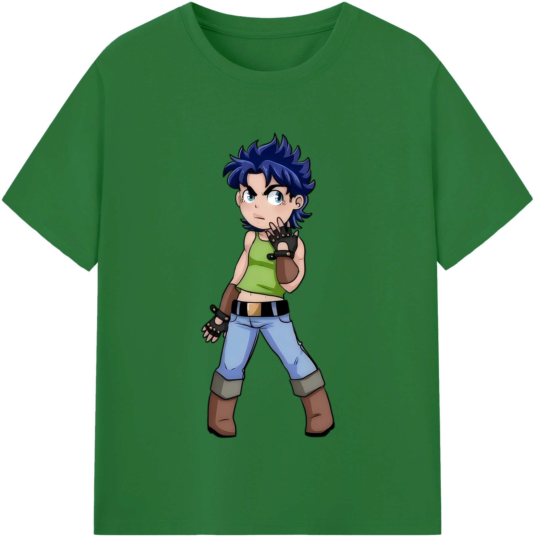 （画像用） ジョジョの奇妙な冒険 広瀨康一 JoJo's Bizarre Adventure Hirose Koichi 綿100％半袖Tシャツ（フロントプリント）