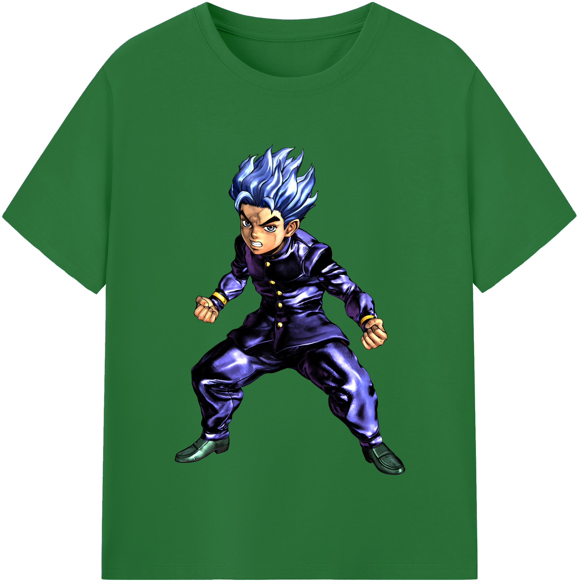 （画像用） ジョジョの奇妙な冒険 広瀨康一 JoJo's Bizarre Adventure Hirose Koichi 綿100％半袖Tシャツ（フロントプリント）
