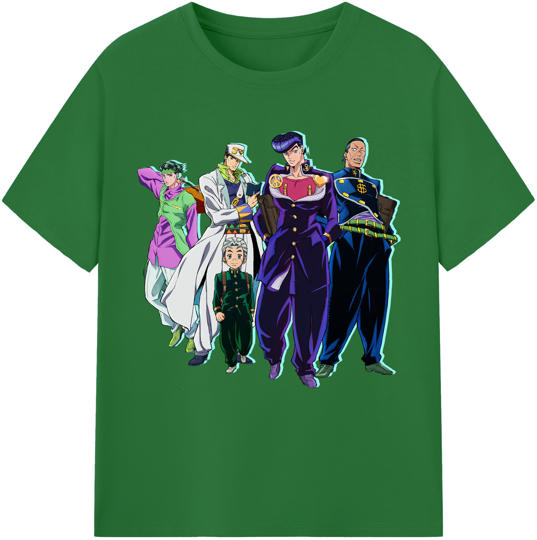 （画像用） ジョジョの奇妙な冒険 JoJo's Bizarre Adventure 綿100％半袖Tシャツ（フロントプリント）