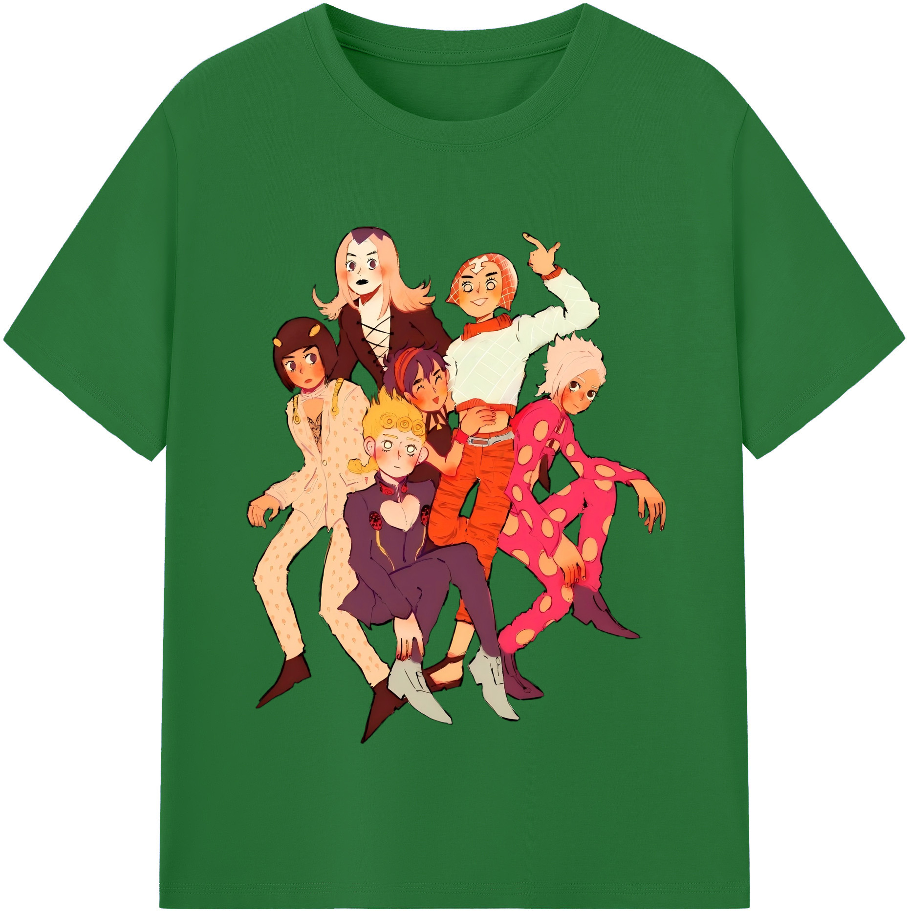 （画像用） ジョジョの奇妙な冒険 JoJo's Bizarre Adventure 綿100％半袖Tシャツ（フロントプリント）