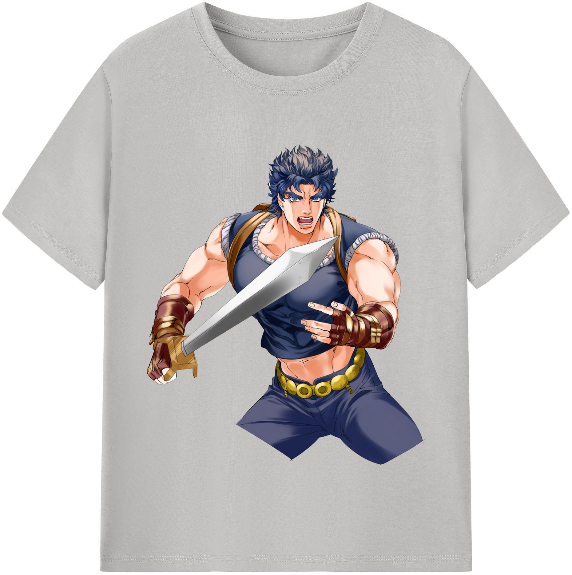 （画像用） ジョジョの奇妙な冒険 /ジョナサン?ジョースター JoJo's Bizarre Adventure Jonathan Joestar 綿100％半袖Tシャツ（フロントプリント）