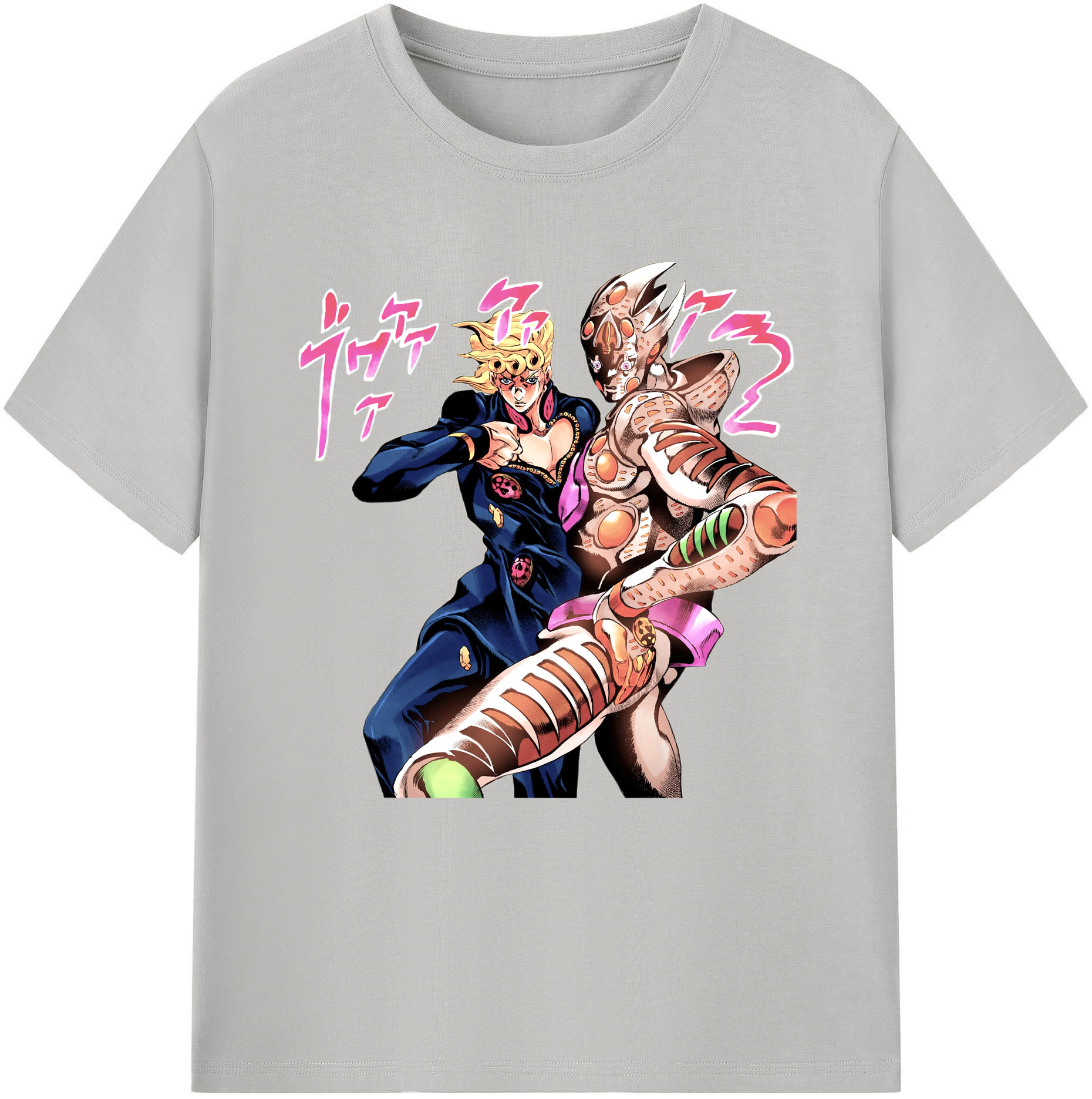 （画像用） ジョジョの奇妙な冒険 ジョルノ?ジョバァーナ JoJo's Bizarre Adventure Giorno Giovanna 綿100％半袖Tシャツ（フロントプリント）