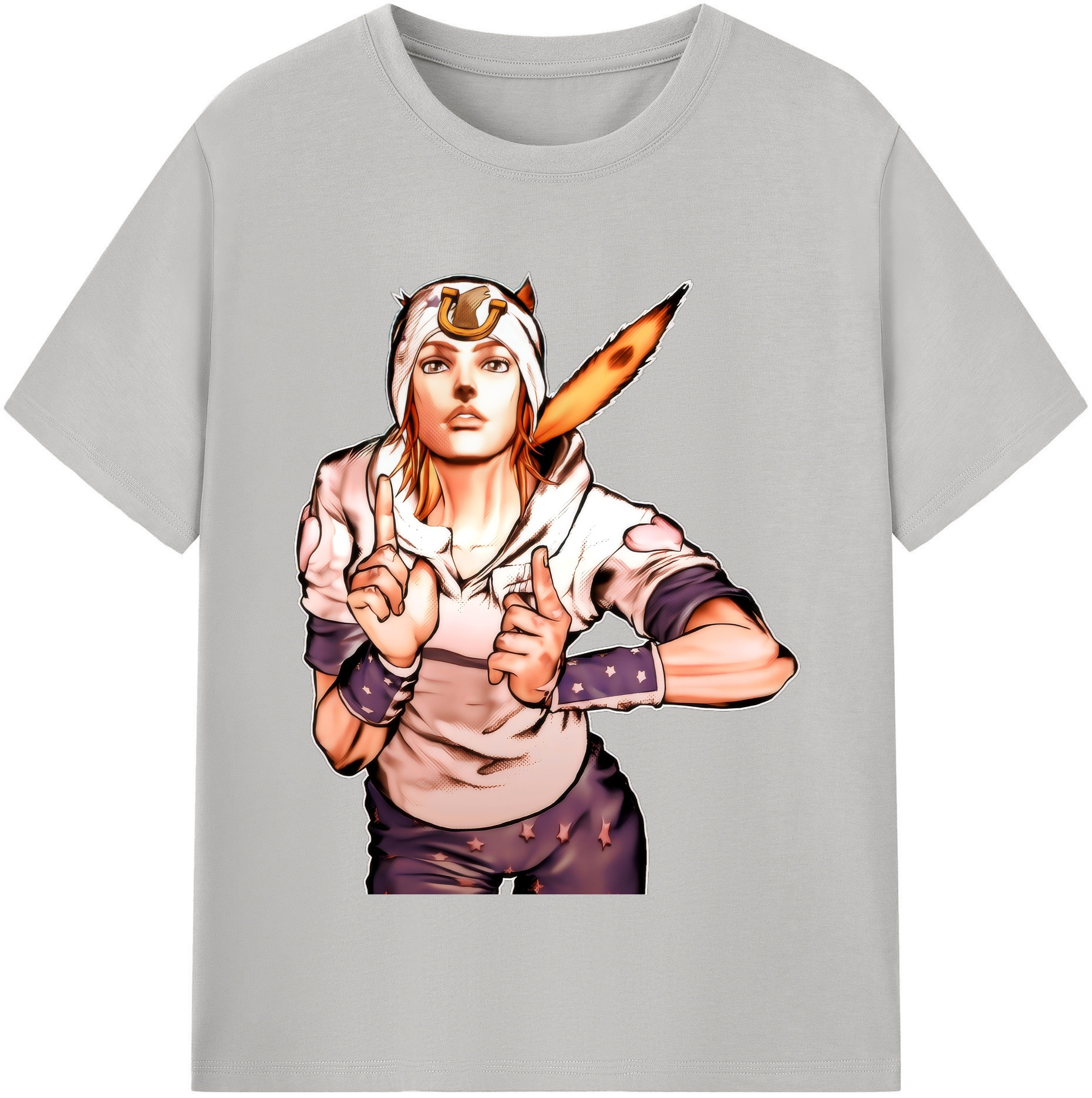 （画像用） ジョジョの奇妙な冒険 ジョナサン?ジョースター JoJo's Bizarre Adventure Jonathan Joestar 綿100％半袖Tシャツ（フロントプリント）