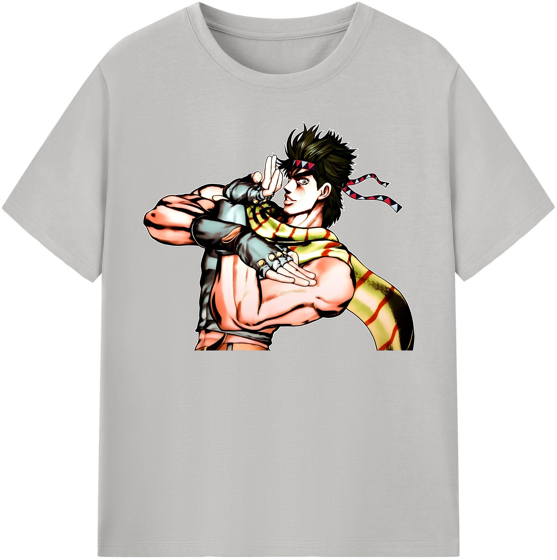 （画像用） ジョジョの奇妙な冒険 ジョセフ?ジョースター JoJo's Bizarre Adventure Joseph Joestar 綿100％半袖Tシャツ（フロントプリント）