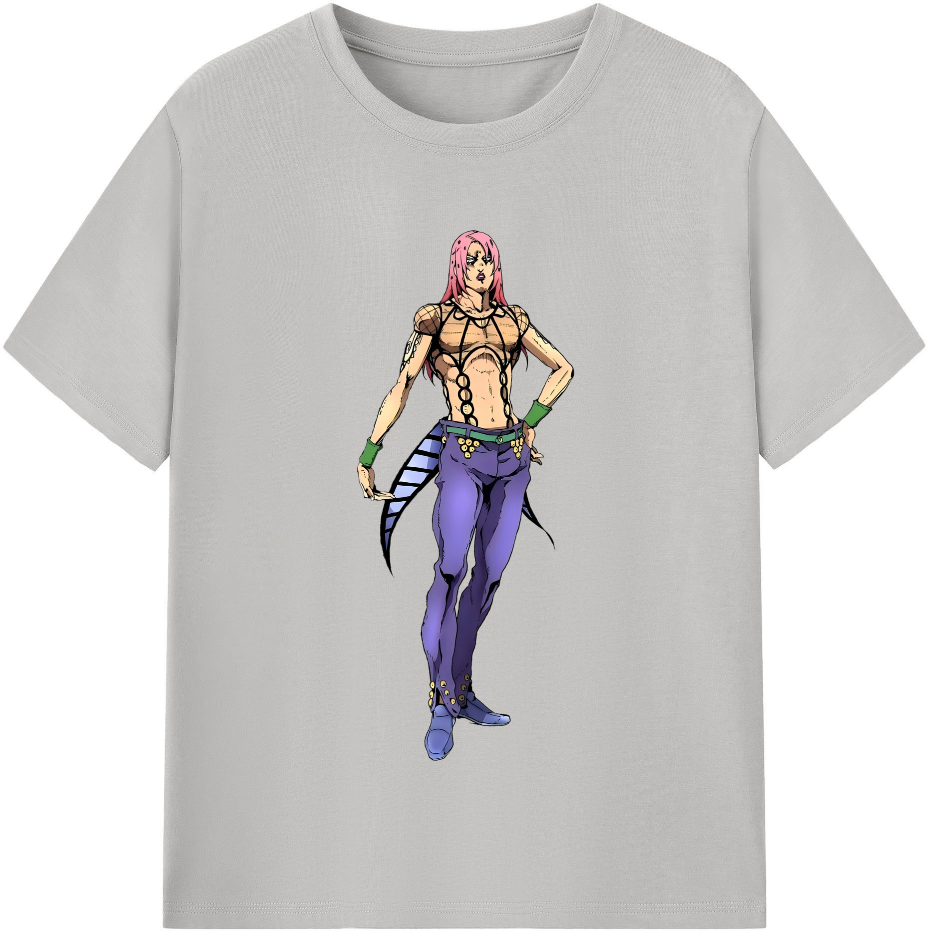 （画像用） ジョジョの奇妙な冒険 ビネガー?ドッピオ JoJo's Bizarre Adventure Vinegar Doppio 綿100％半袖Tシャツ（フロントプリント）