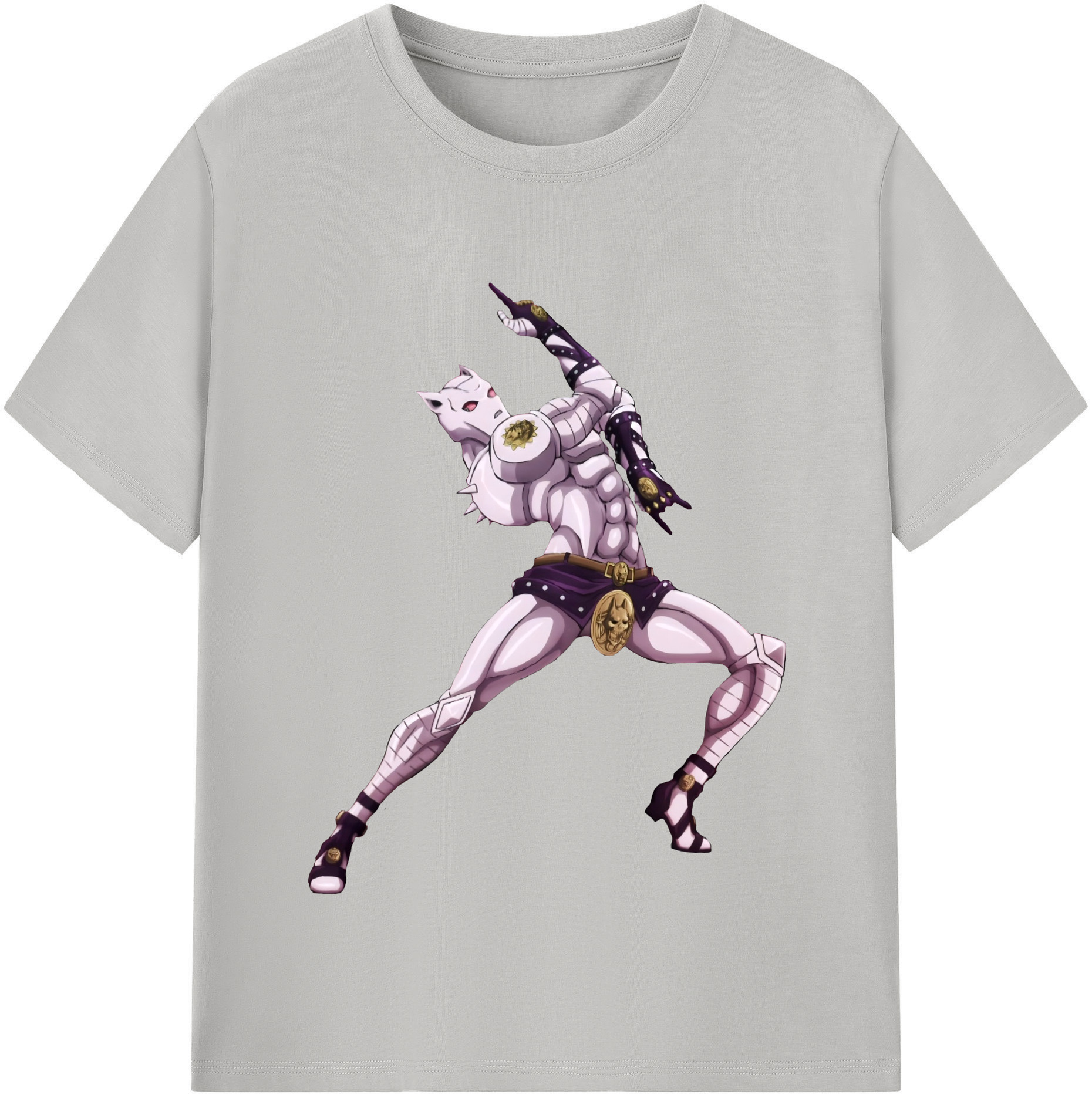 （画像用） ジョジョの奇妙な冒険 きら よしかげ JoJo's Bizarre Adventure Kira Yoshikage 綿100％半袖Tシャツ（フロントプリント）