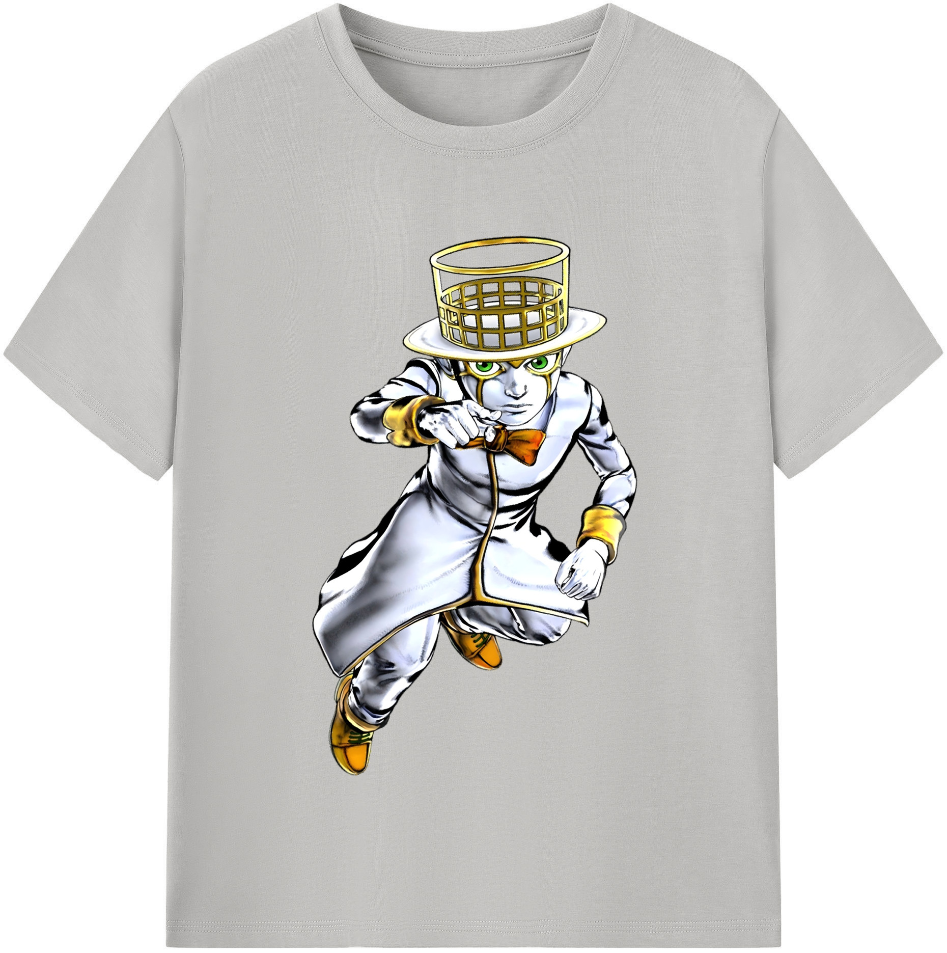 （画像用） ジョジョの奇妙な冒険 岸辺 露伴（きしべ ろはん） JoJo's Bizarre Adventure Rohan Kishibe 綿100％半袖Tシャツ（フロントプリント）