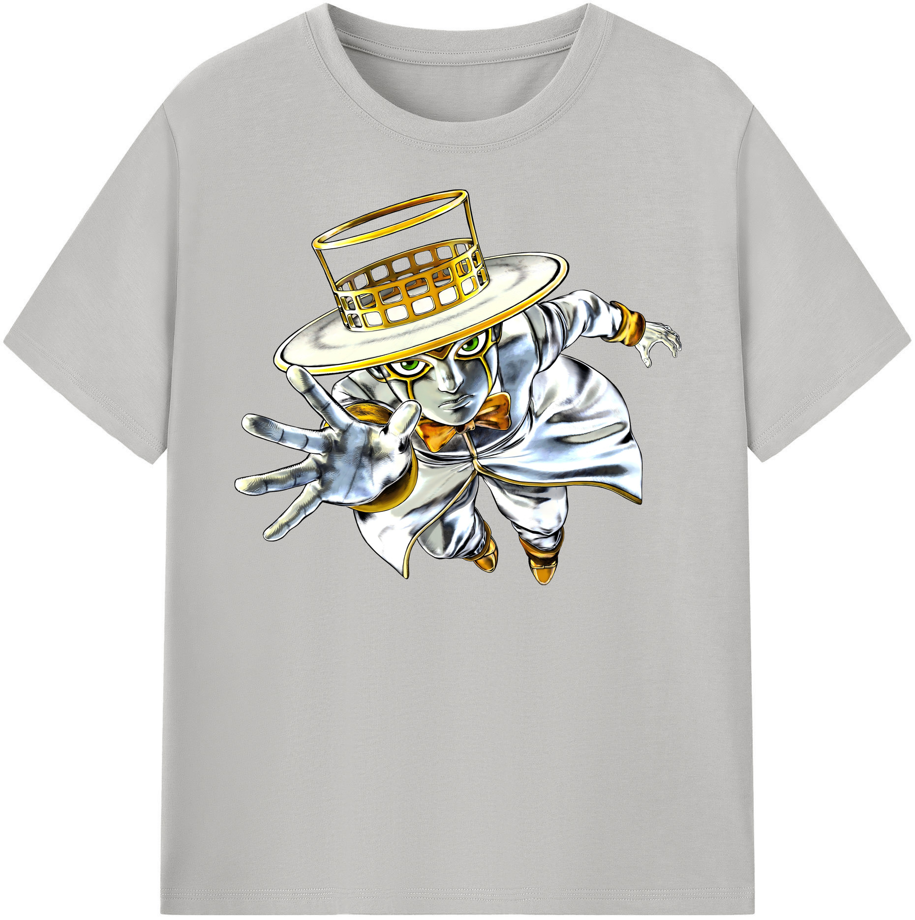 （画像用） ジョジョの奇妙な冒険 岸辺 露伴（きしべ ろはん） JoJo's Bizarre Adventure Rohan Kishibe 綿100％半袖Tシャツ（フロントプリント）