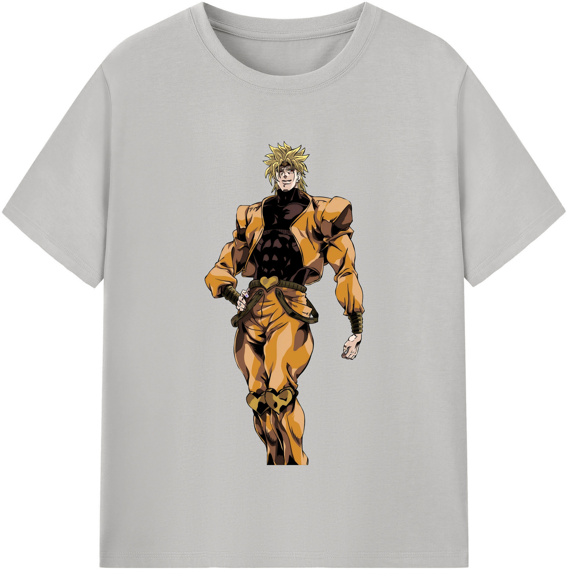 （画像用） ジョジョの奇妙な冒険 ディオ?ブランドー JoJo's Bizarre Adventure Dio Brando 綿100％半袖Tシャツ（フロントプリント）
