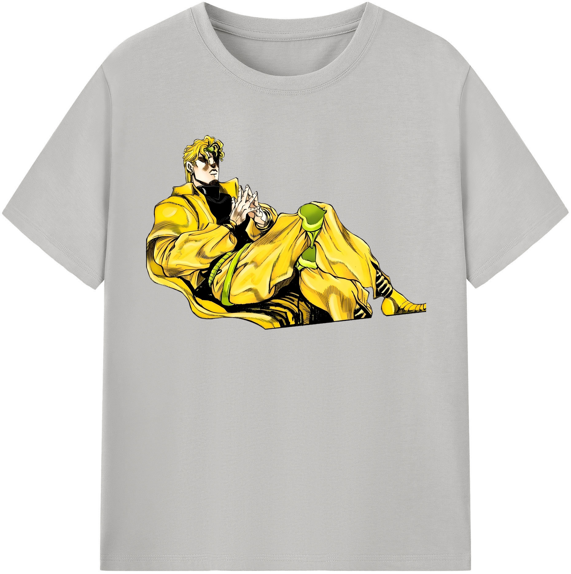 （画像用） ジョジョの奇妙な冒険 ディオ?ブランドー JoJo's Bizarre Adventure Dio Brando 綿100％半袖Tシャツ（フロントプリント）