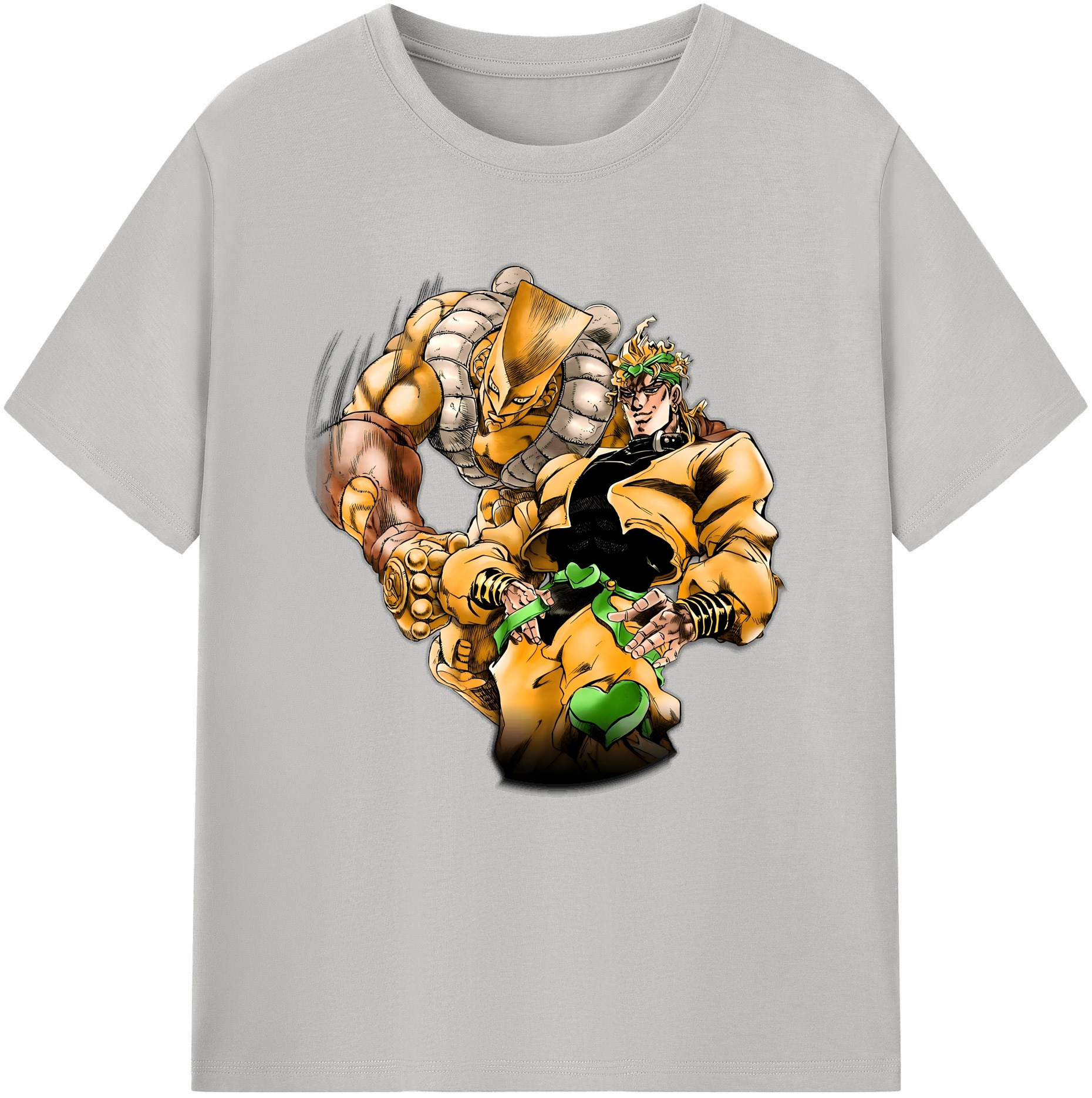 （画像用） ジョジョの奇妙な冒険 ディオ?ブランドー JoJo's Bizarre Adventure Dio Brando 綿100％半袖Tシャツ（フロントプリント）