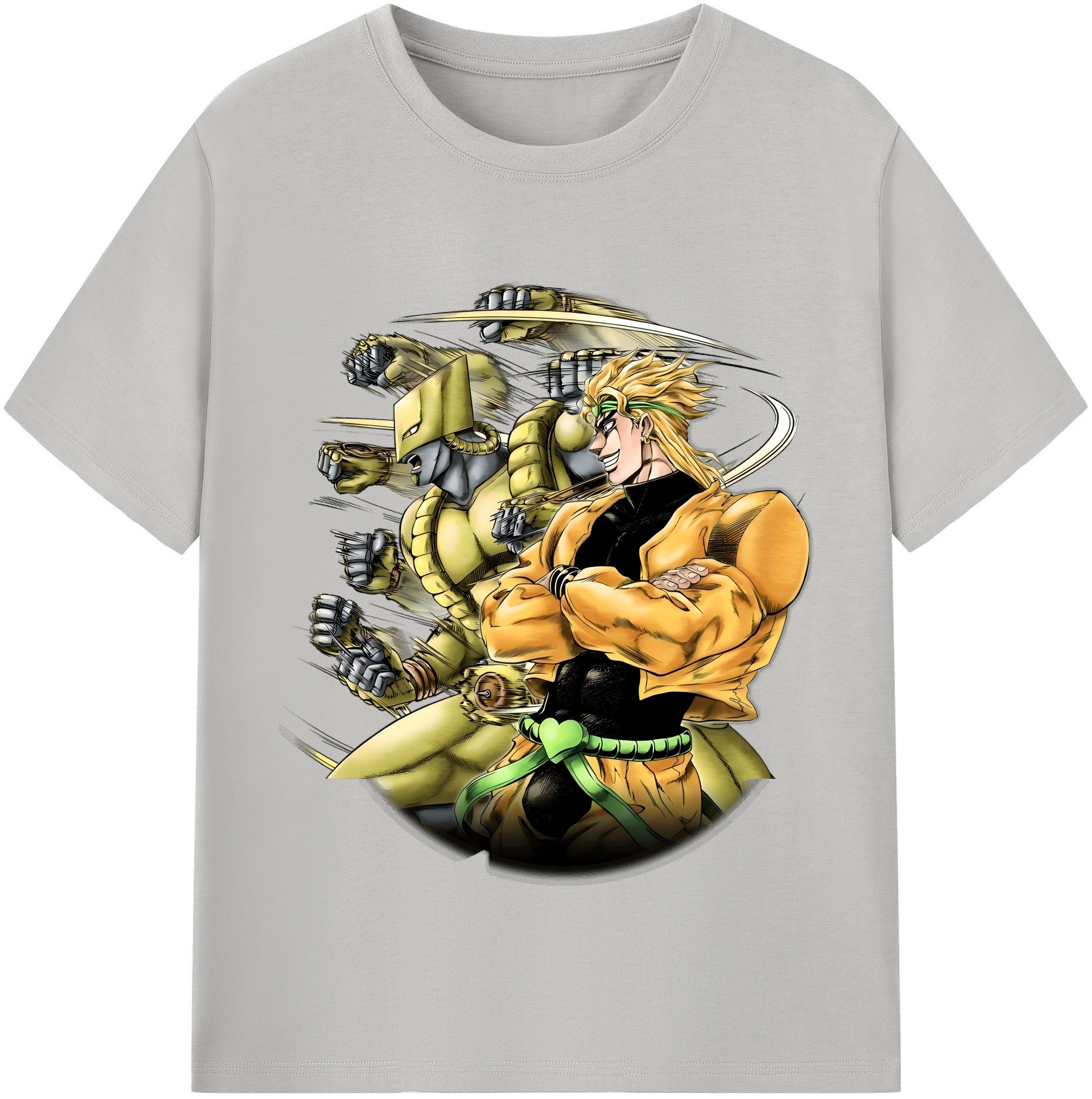 （画像用） ジョジョの奇妙な冒険 ディオ?ブランドー JoJo's Bizarre Adventure Dio Brando 綿100％半袖Tシャツ（フロントプリント）
