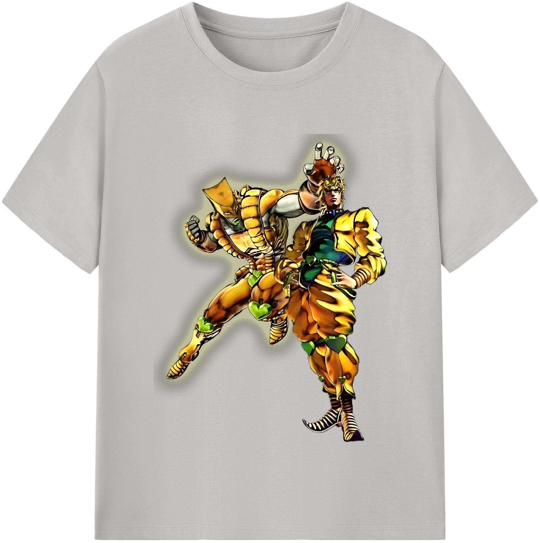 （画像用） ジョジョの奇妙な冒険 ディオ?ブランドー JoJo's Bizarre Adventure Dio Brando 綿100％半袖Tシャツ（フロントプリント）