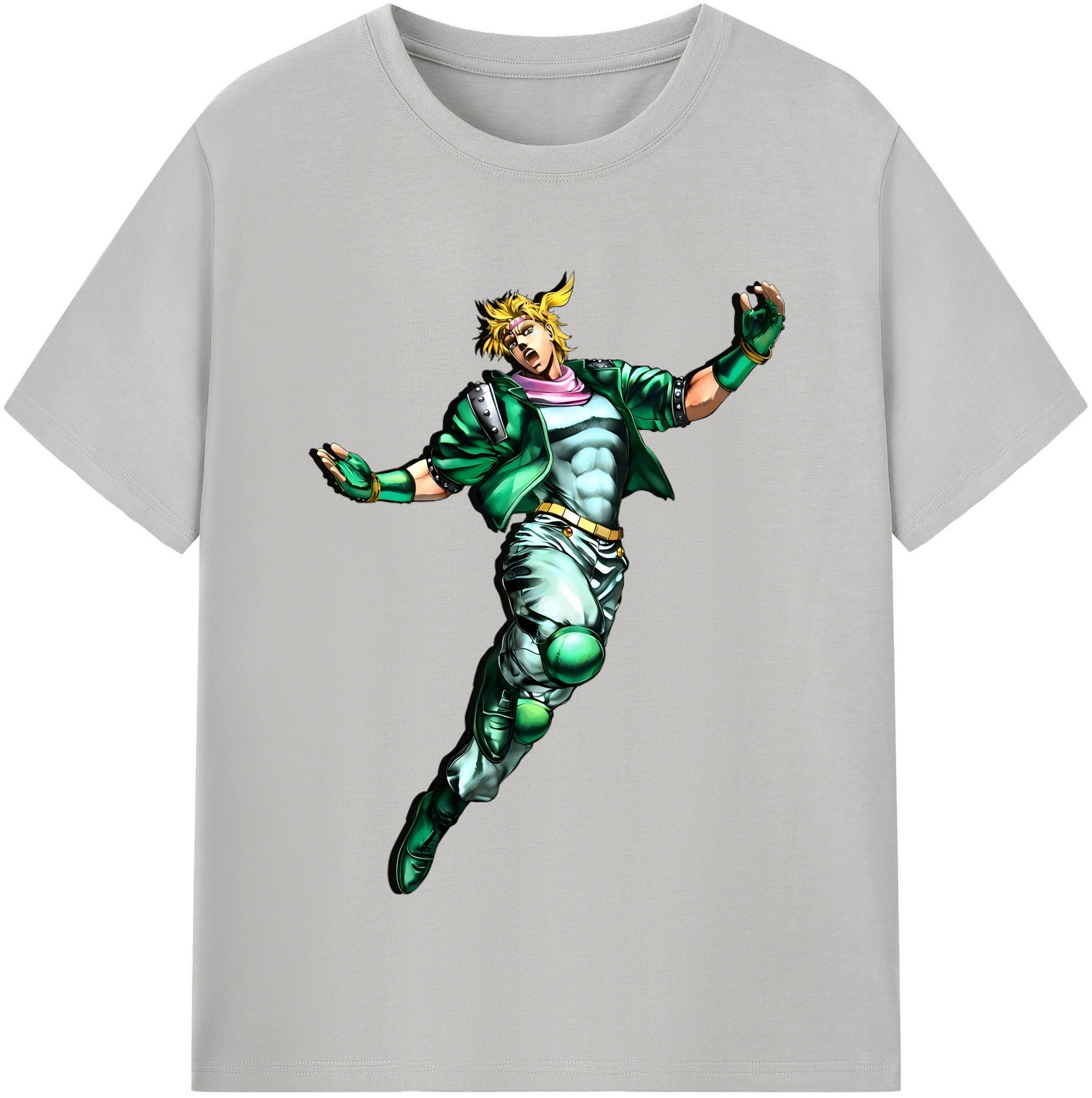 （画像用） ジョジョの奇妙な冒険 ディオ?ブランドー JoJo's Bizarre Adventure Dio Brando 綿100％半袖Tシャツ（フロントプリント）