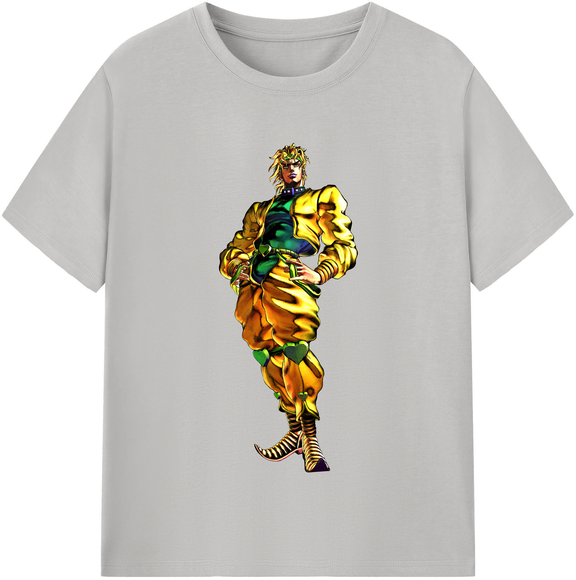 （画像用） ジョジョの奇妙な冒険 ディオ?ブランドー JoJo's Bizarre Adventure Dio Brando 綿100％半袖Tシャツ（フロントプリント）
