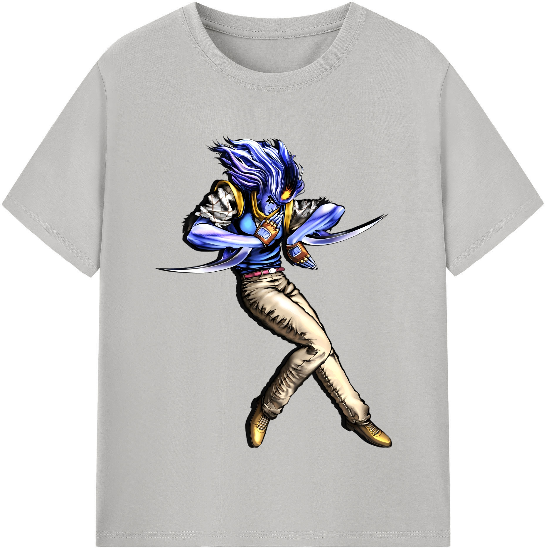 （画像用） ジョジョの奇妙な冒険 JoJo's Bizarre Adventure 綿100％半袖Tシャツ（フロントプリント）