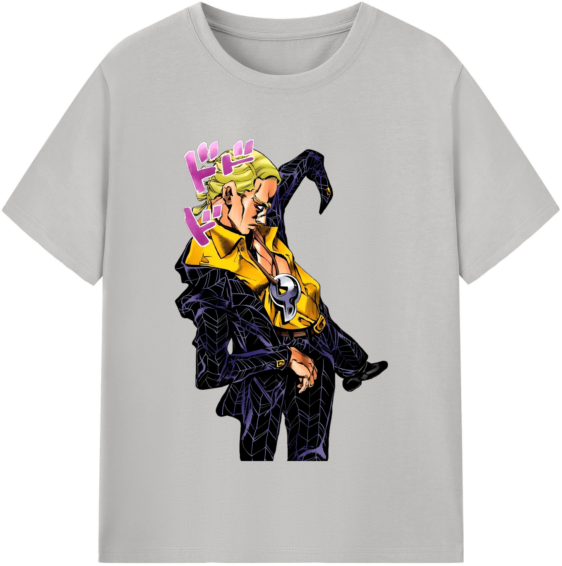 （画像用） ジョジョの奇妙な冒険 プロシュート JoJo's Bizarre Adventure Prosciutto 綿100％半袖Tシャツ（フロントプリント）