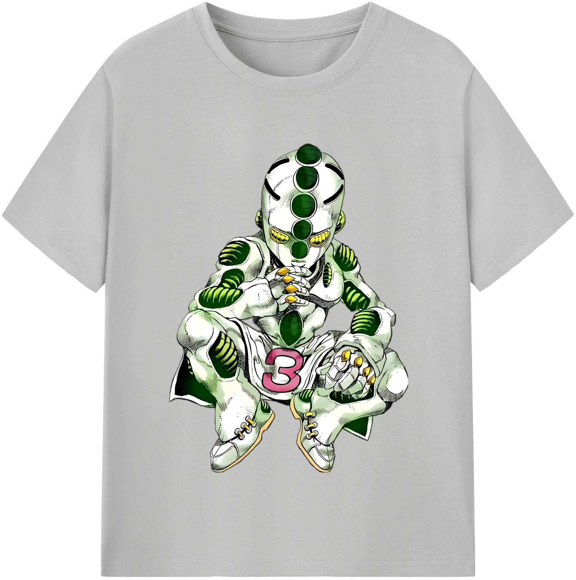 （画像用） ジョジョの奇妙な冒険 広瀨康一 JoJo's Bizarre Adventure Hirose Koichi 綿100％半袖Tシャツ（フロントプリント）