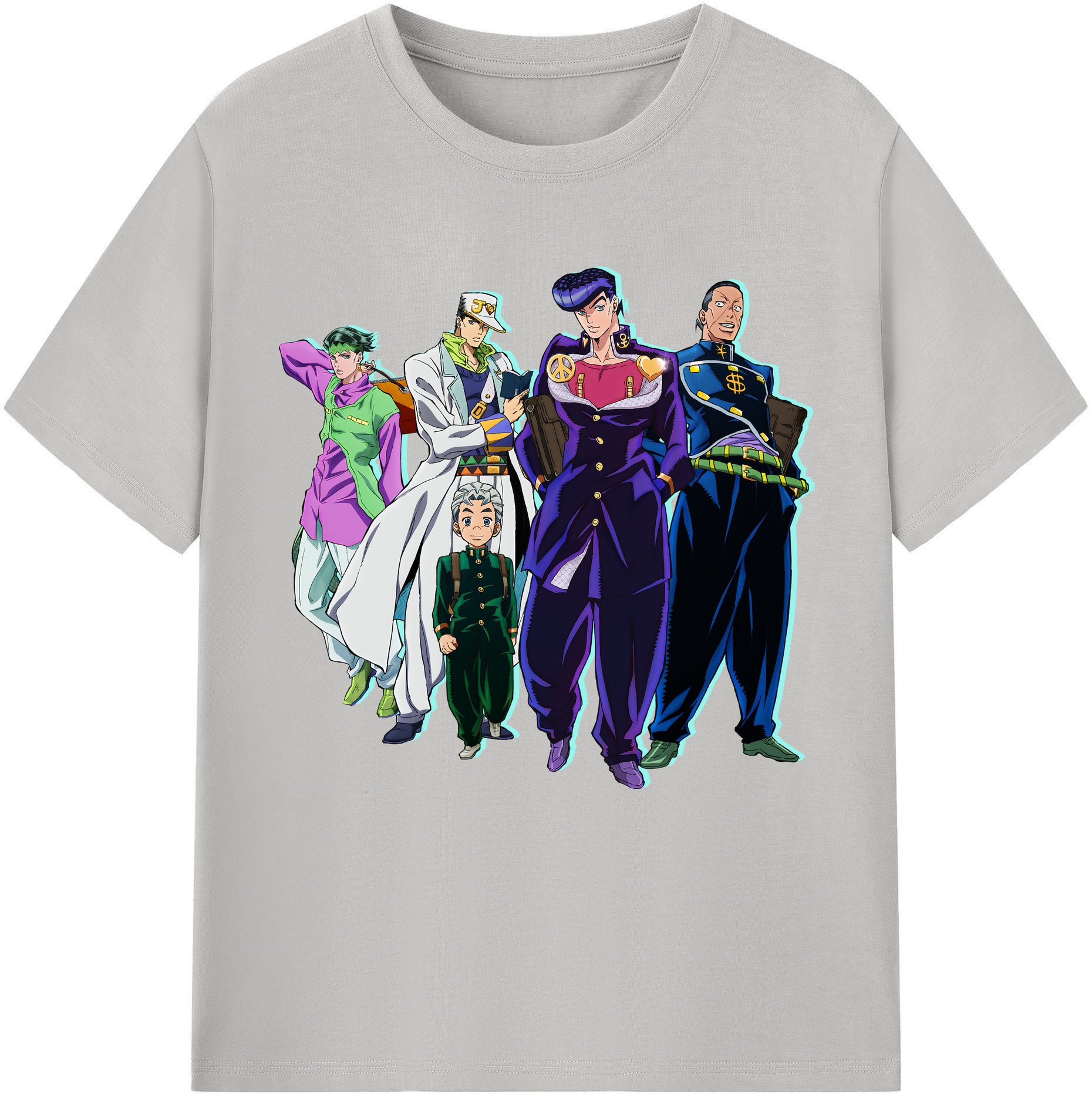 （画像用） ジョジョの奇妙な冒険 JoJo's Bizarre Adventure 綿100％半袖Tシャツ（フロントプリント）