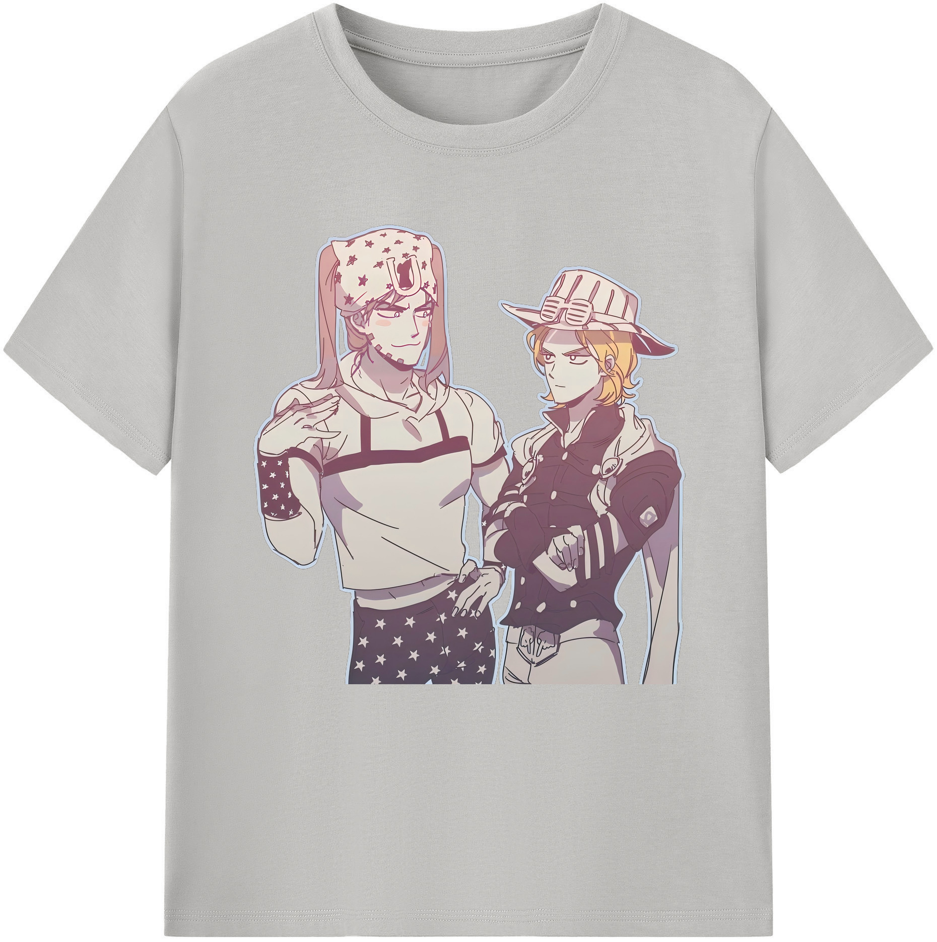 （画像用） ジョジョの奇妙な冒険 JoJo's Bizarre Adventure 綿100％半袖Tシャツ（フロントプリント）