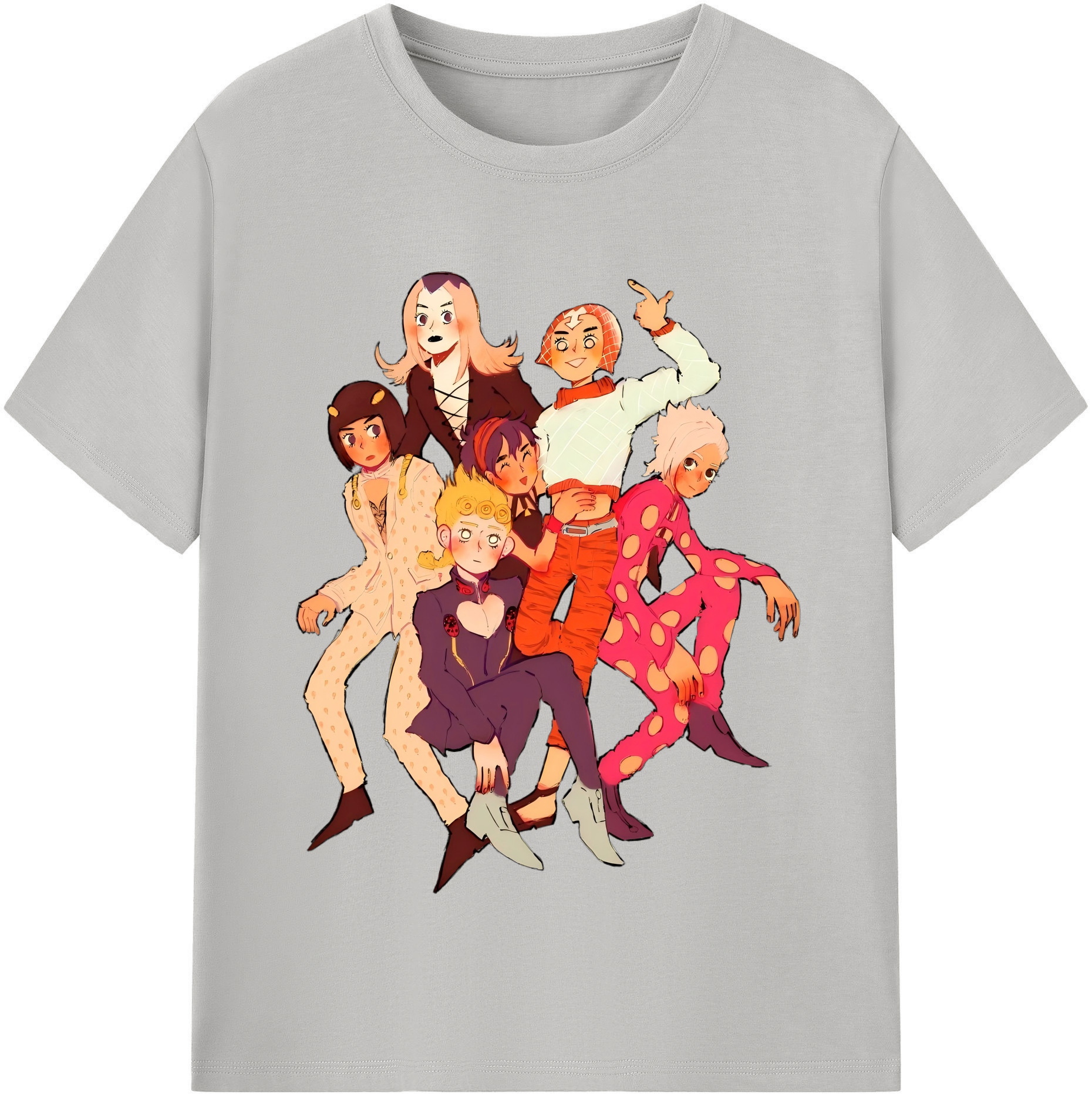 （画像用） ジョジョの奇妙な冒険 JoJo's Bizarre Adventure 綿100％半袖Tシャツ（フロントプリント）