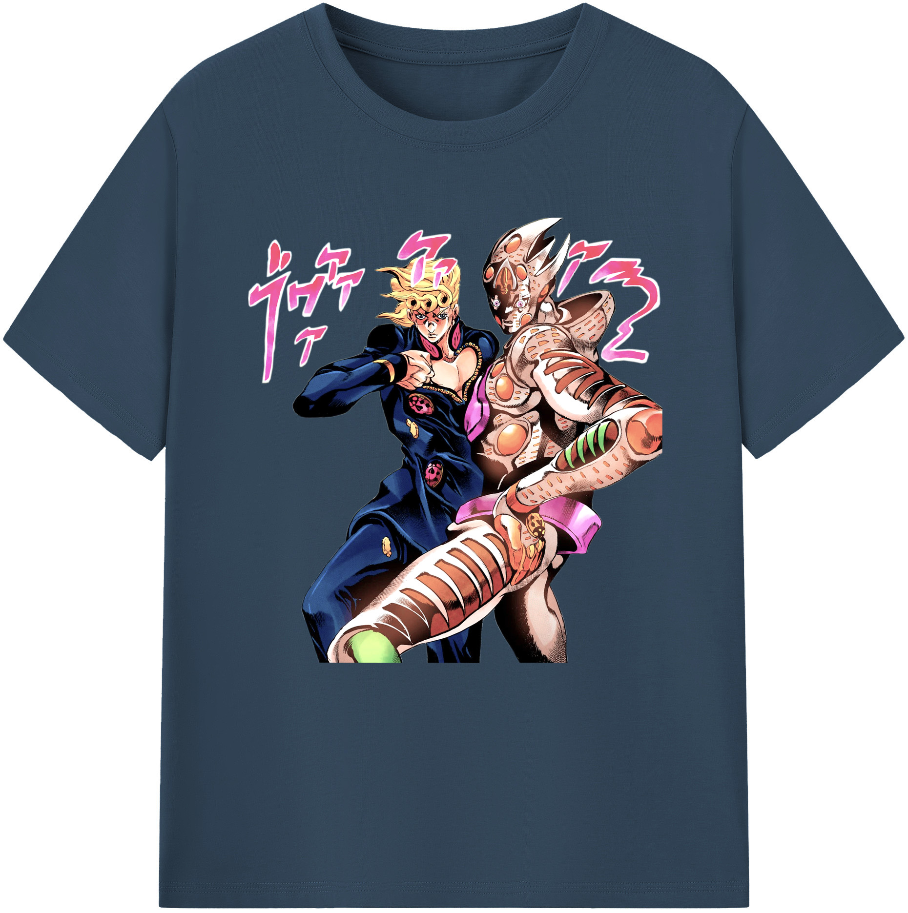 （画像用） ジョジョの奇妙な冒険 ジョルノ?ジョバァーナ JoJo's Bizarre Adventure Giorno Giovanna 綿100％半袖Tシャツ（フロントプリント）