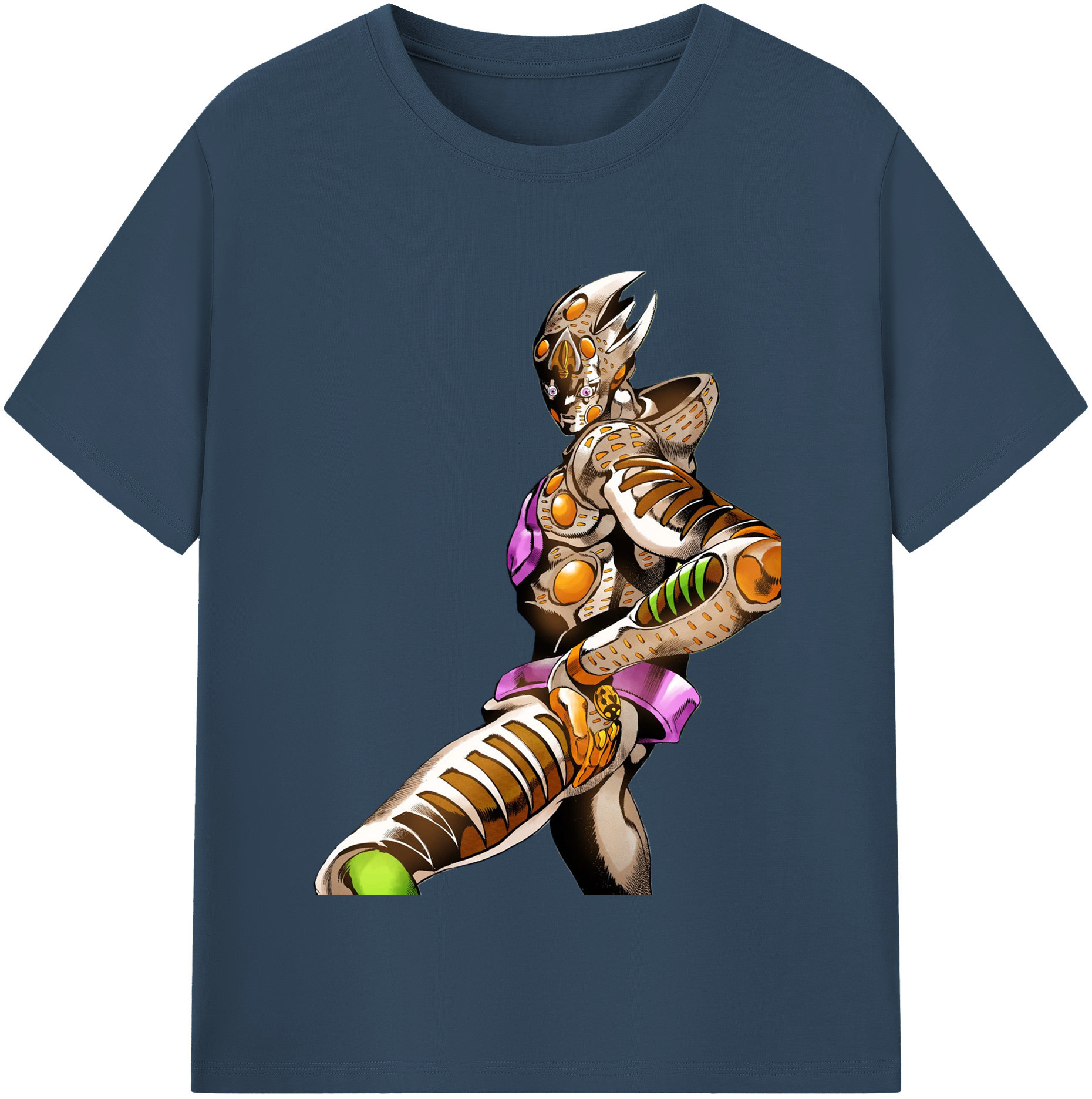 （画像用） ジョジョの奇妙な冒険 ジョルノ?ジョバァーナ JoJo's Bizarre Adventure Giorno Giovanna 綿100％半袖Tシャツ（フロントプリント）