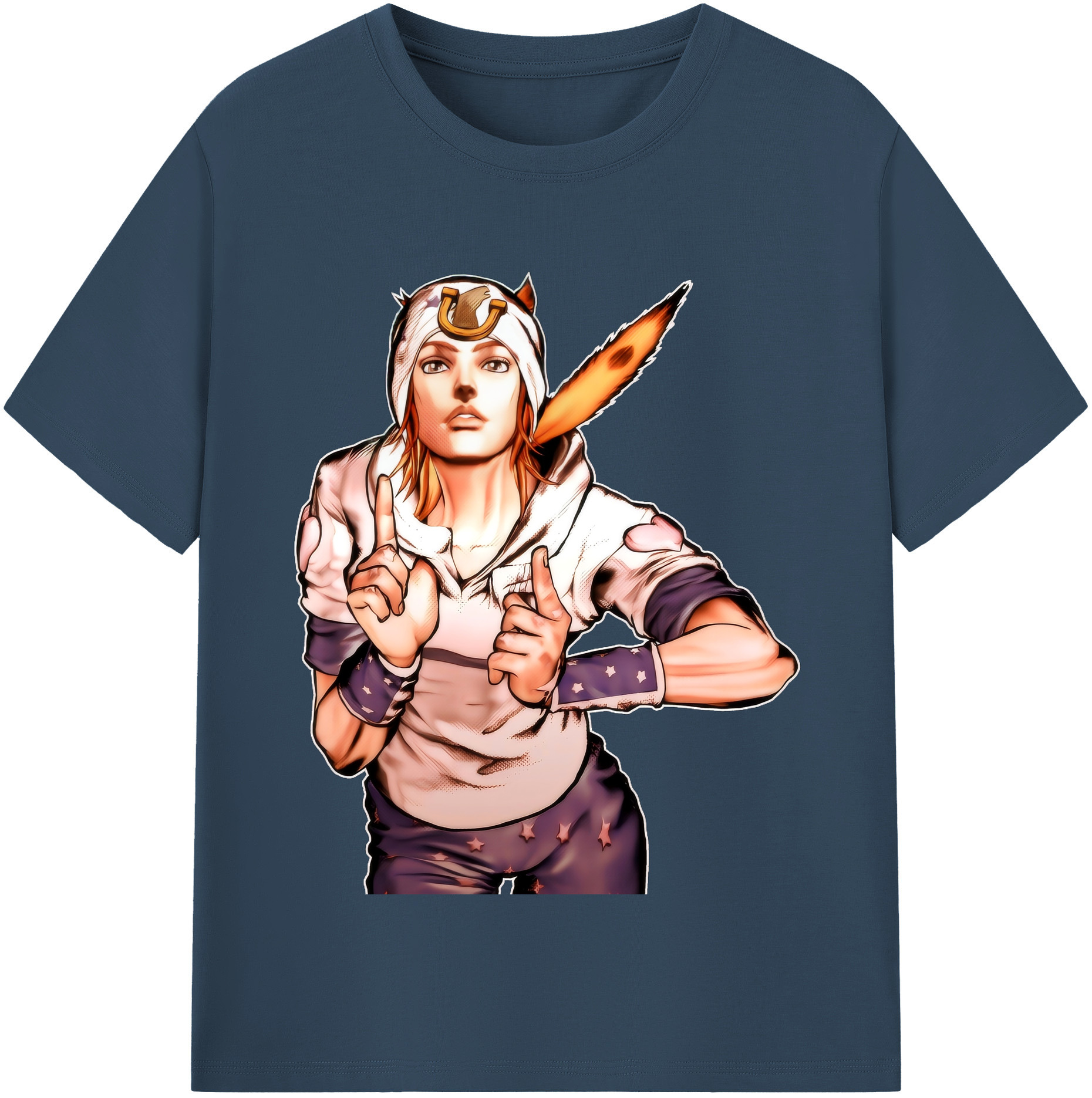 （画像用） ジョジョの奇妙な冒険 ジョナサン?ジョースター JoJo's Bizarre Adventure Jonathan Joestar 綿100％半袖Tシャツ（フロントプリント）