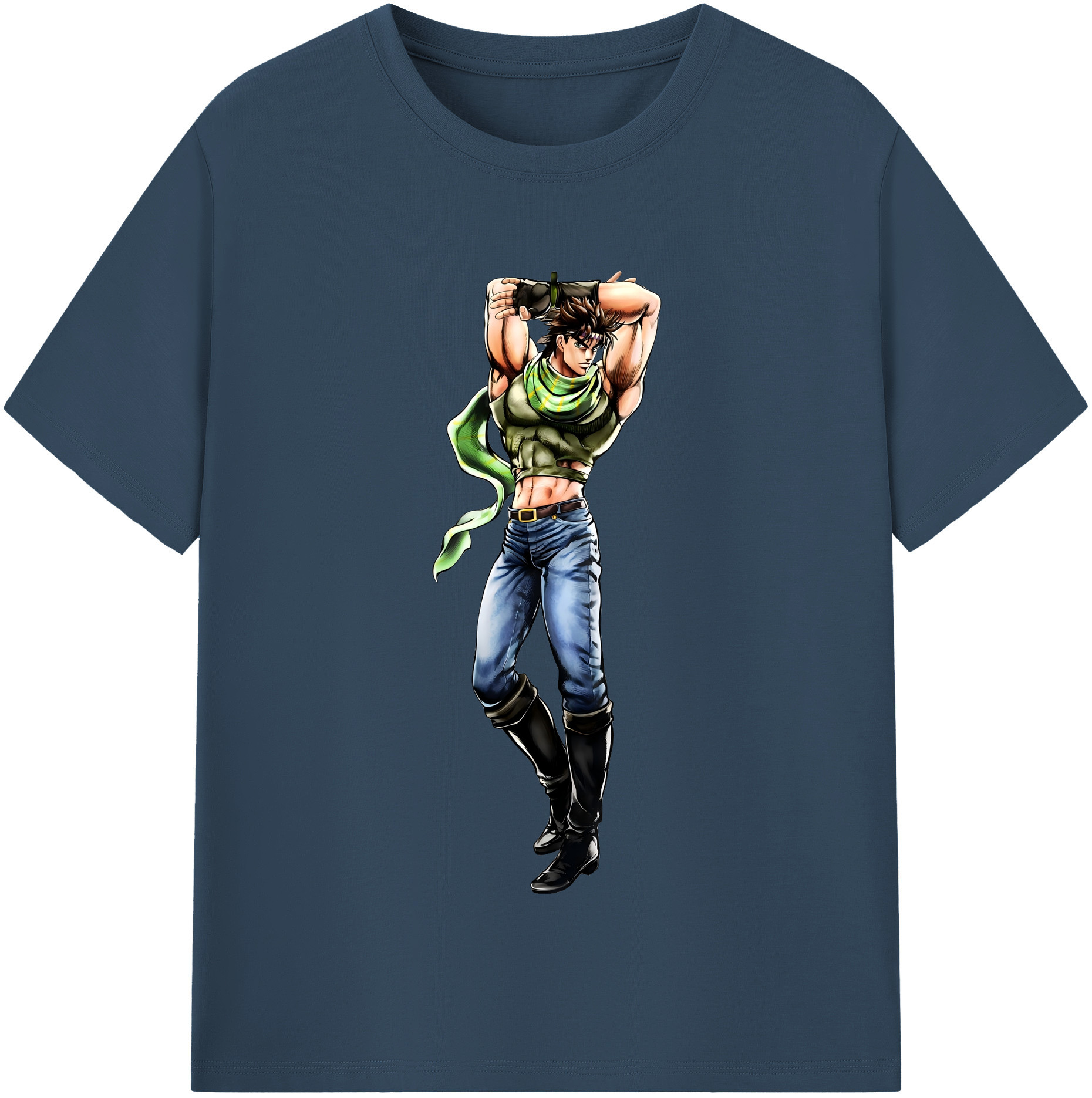 （画像用） ジョジョの奇妙な冒険 ジョセフ?ジョースター JoJo's Bizarre Adventure Joseph Joestar 綿100％半袖Tシャツ（フロントプリント）