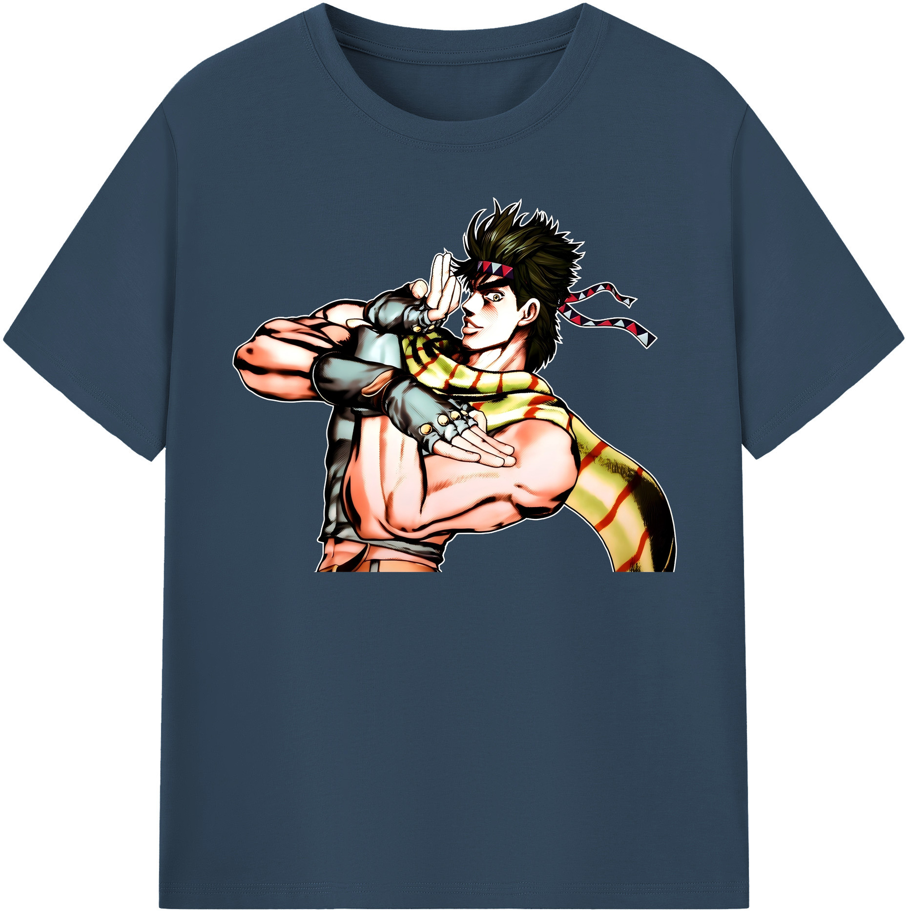 （画像用） ジョジョの奇妙な冒険 ジョセフ?ジョースター JoJo's Bizarre Adventure Joseph Joestar 綿100％半袖Tシャツ（フロントプリント）