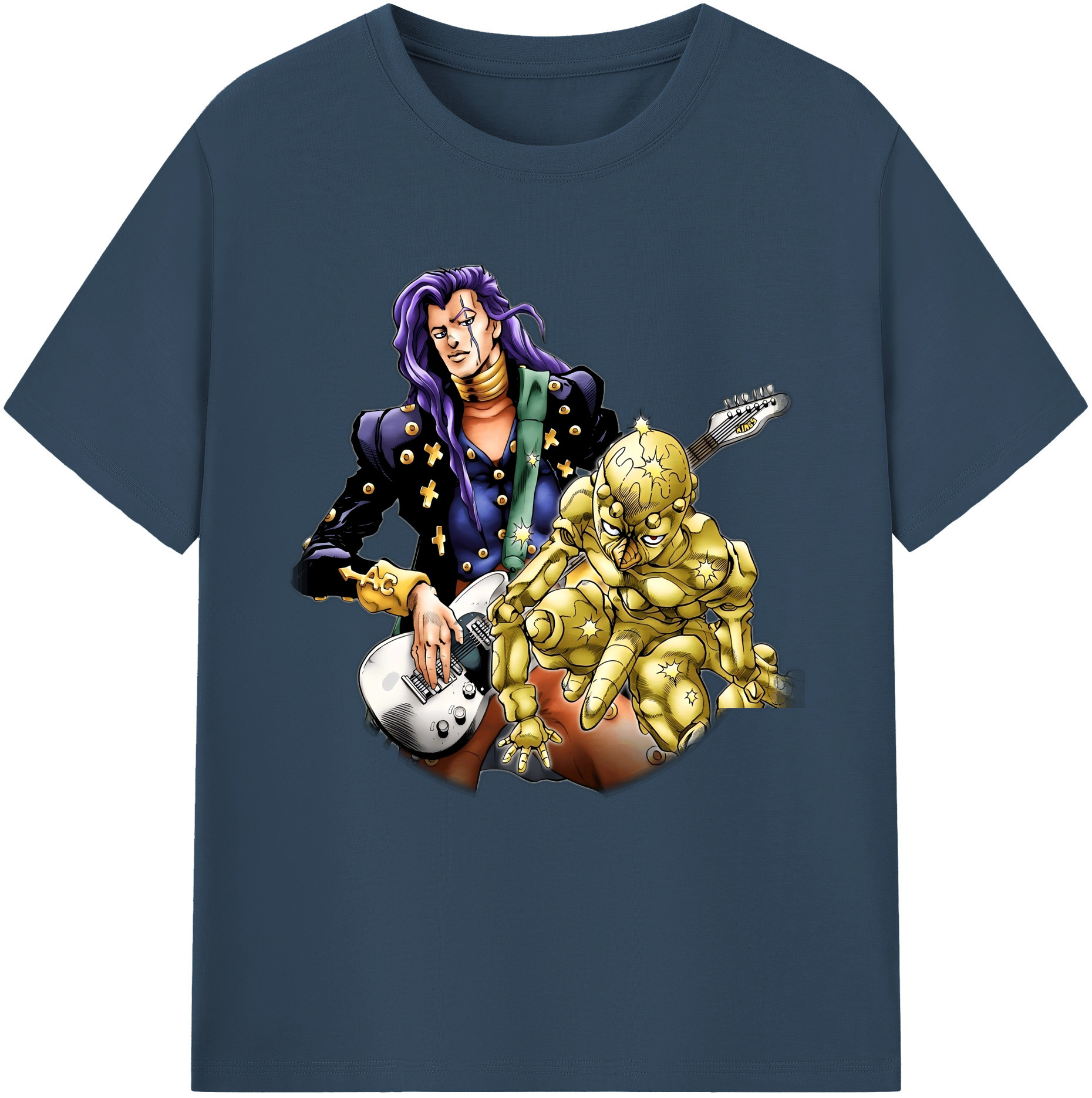 （画像用） ジョジョの奇妙な冒険 おといし あきら JoJo's Bizarre Adventure Akira Otoishi 綿100％半袖Tシャツ（フロントプリント）