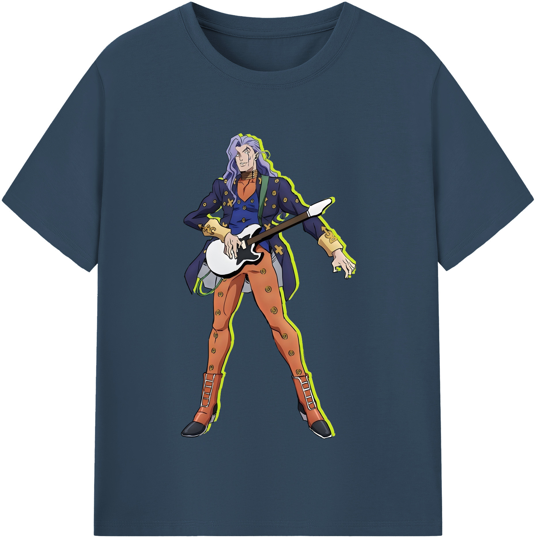 （画像用） ジョジョの奇妙な冒険 おといし あきら JoJo's Bizarre Adventure Akira Otoishi 綿100％半袖Tシャツ（フロントプリント）