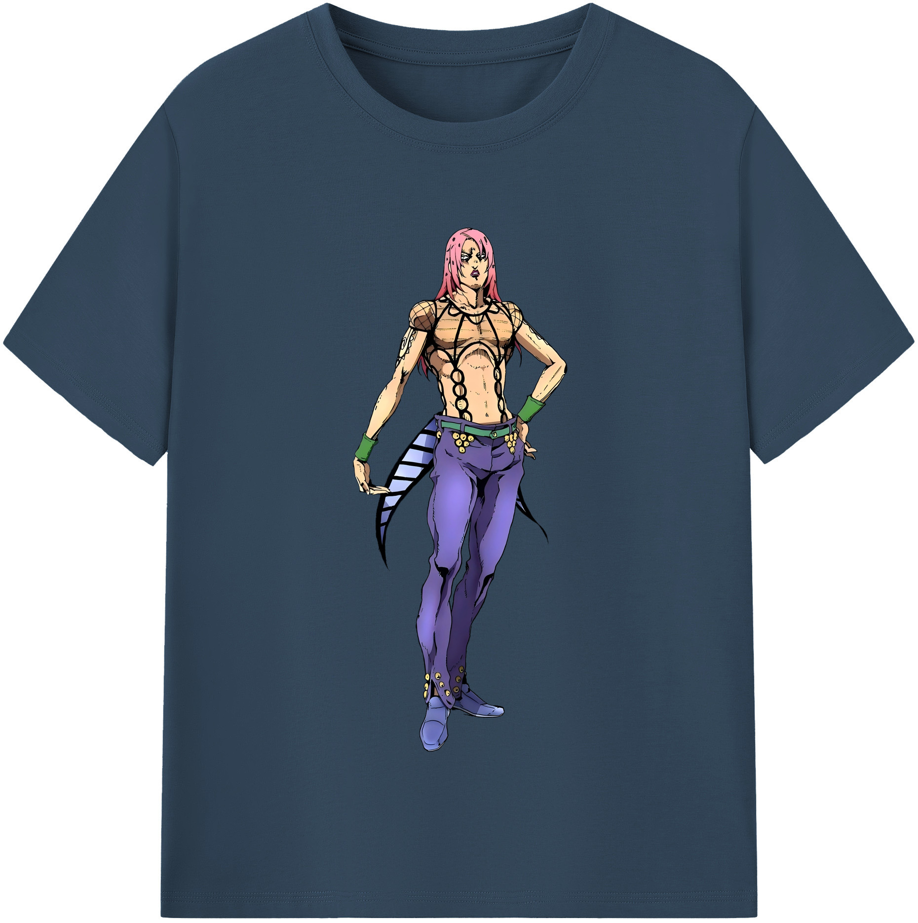 （画像用） ジョジョの奇妙な冒険 ビネガー?ドッピオ JoJo's Bizarre Adventure Vinegar Doppio 綿100％半袖Tシャツ（フロントプリント）