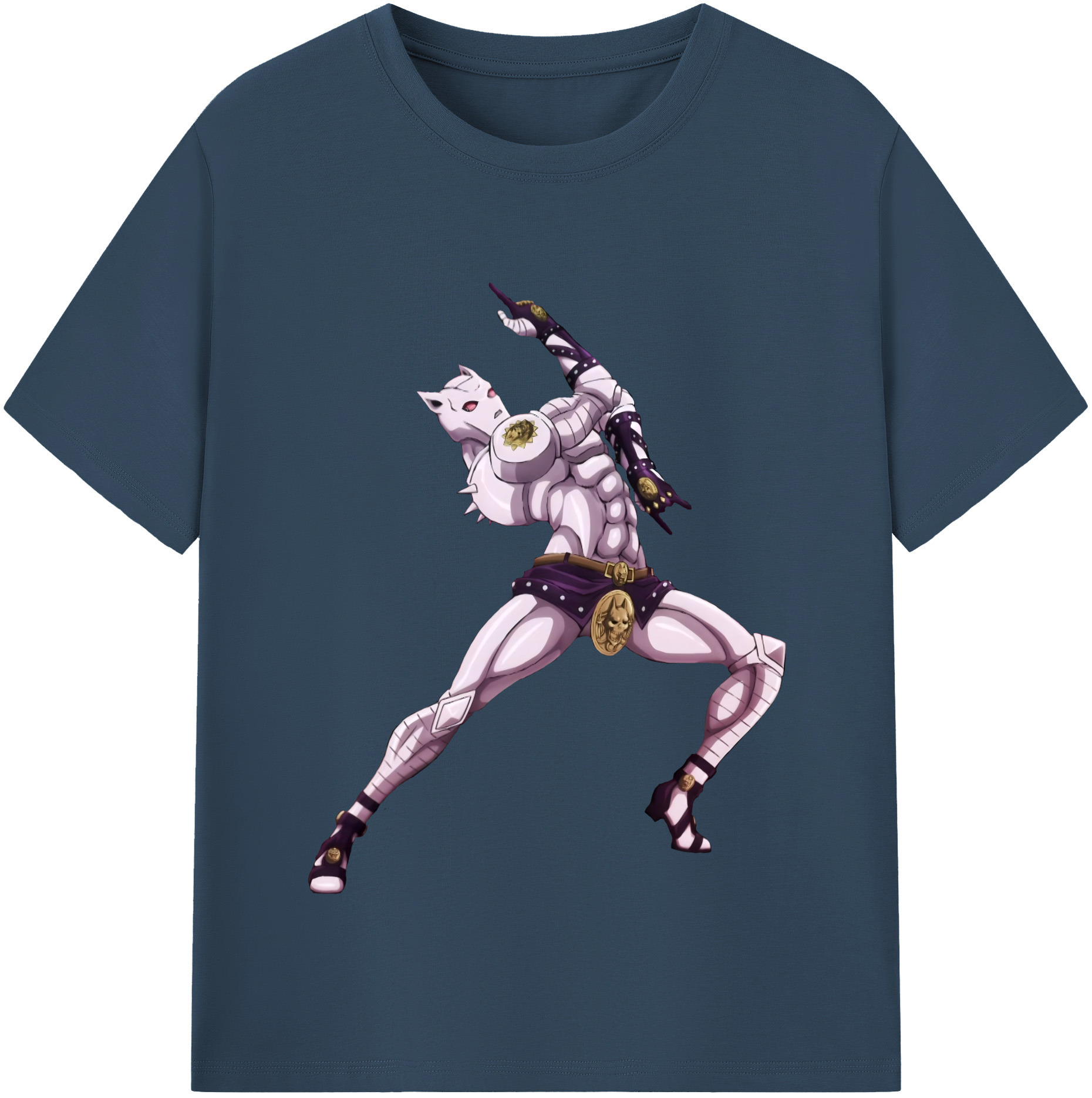 （画像用） ジョジョの奇妙な冒険 きら よしかげ JoJo's Bizarre Adventure Kira Yoshikage 綿100％半袖Tシャツ（フロントプリント）